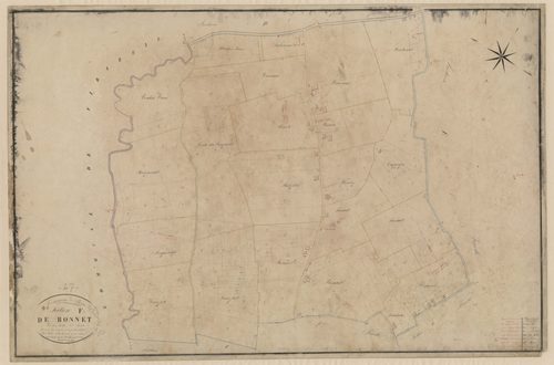 Plan napoléonien, feuille préparatoire-F1 De Bonnet, Birac-sur-Trec