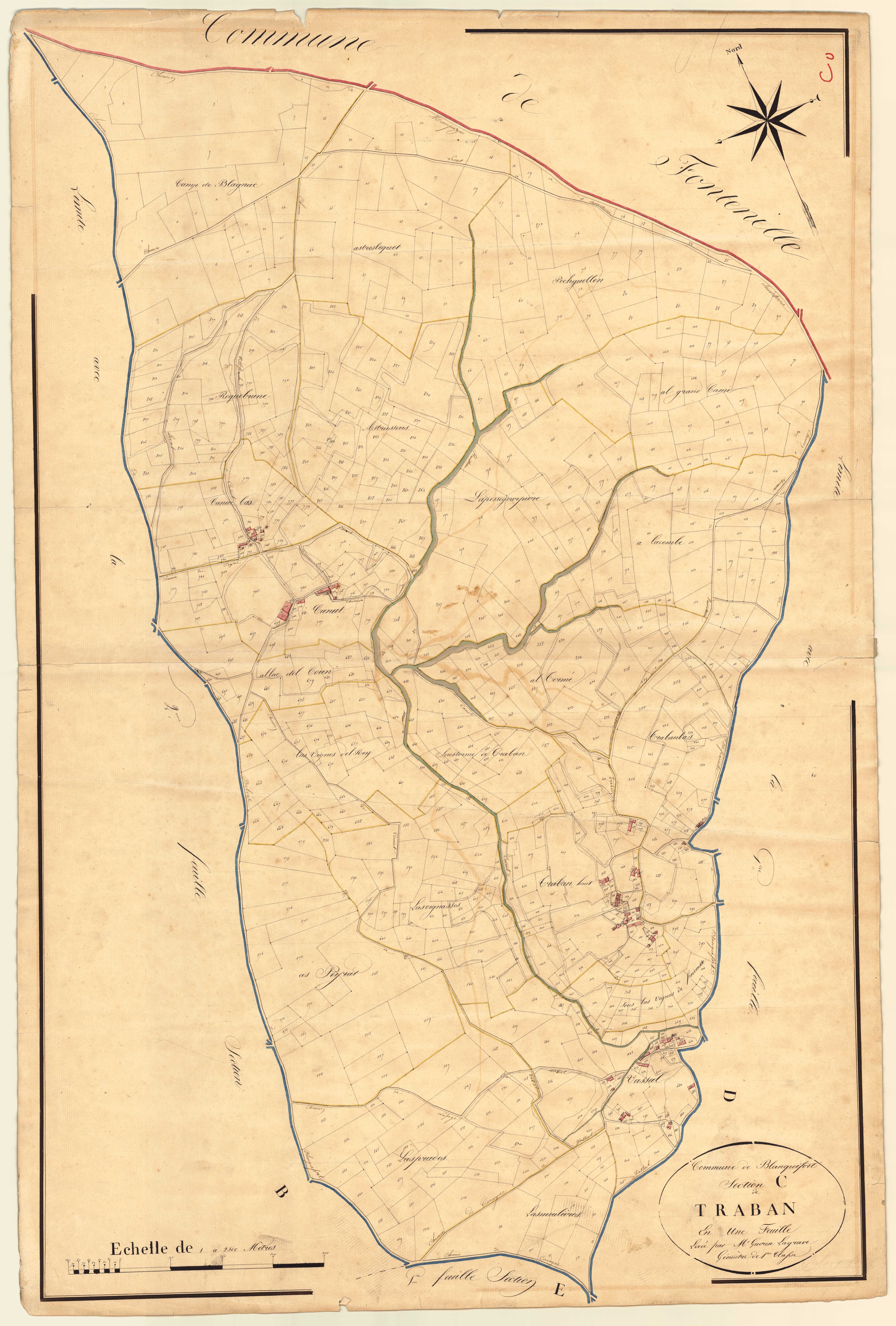 Plan napoléonien, atlas-C Traban, Blanquefort-sur-Briolance