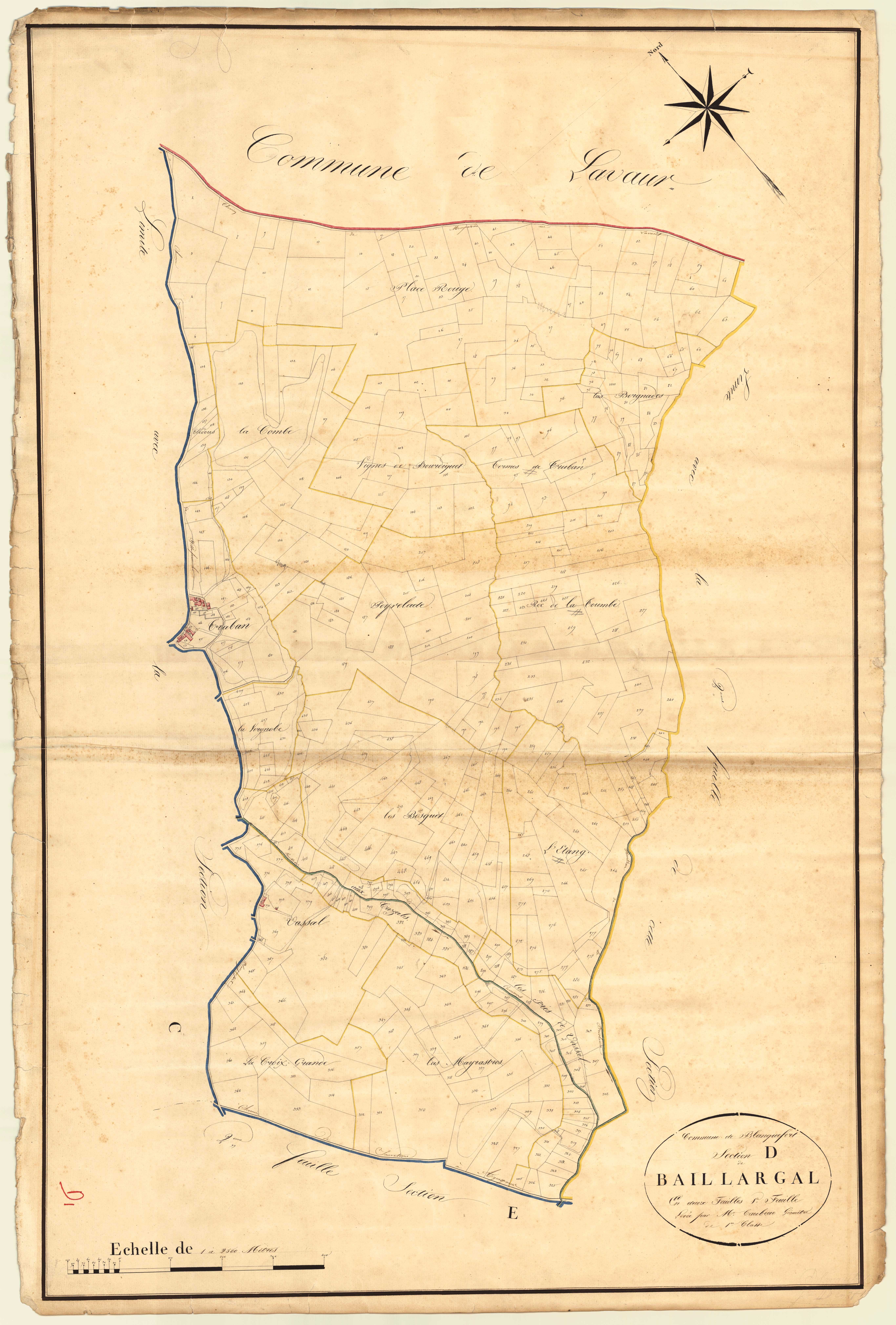 Plan napoléonien, atlas-D1 Baillargal, Blanquefort-sur-Briolance