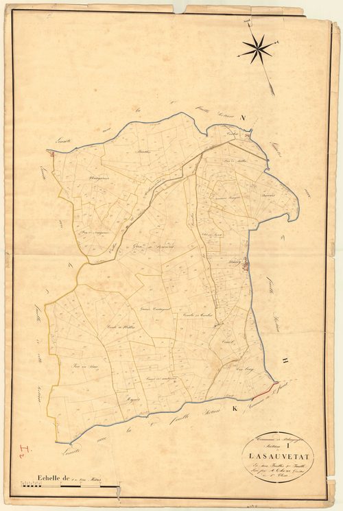 Plan napoléonien, atlas-I2 La Sauvetat, Blanquefort-sur-Briolance