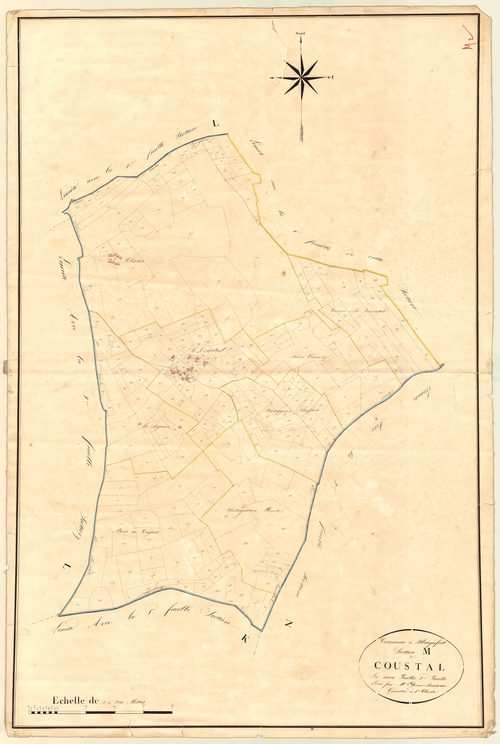 Plan napoléonien, atlas-M2 Coustal, Blanquefort-sur-Briolance