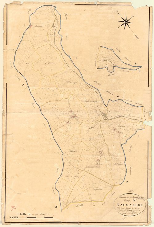 Plan napoléonien, atlas-N1 Naugarède, Blanquefort-sur-Briolance