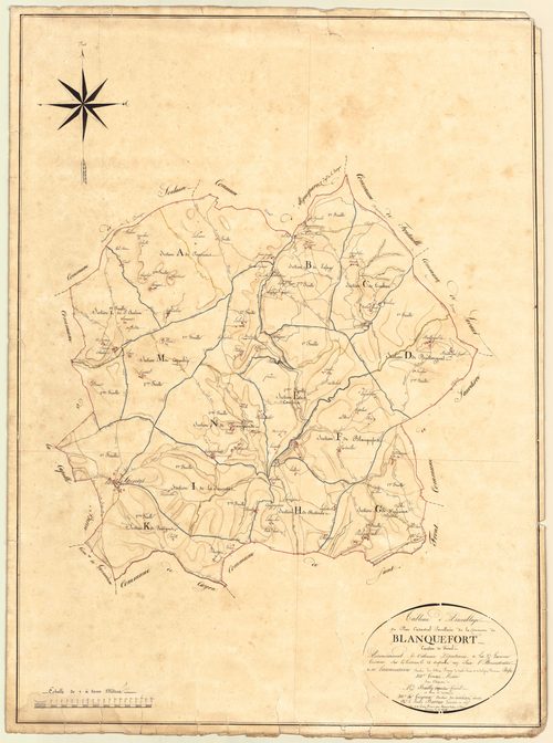 Plan napoléonien, atlas-TA, Blanquefort-sur-Briolance