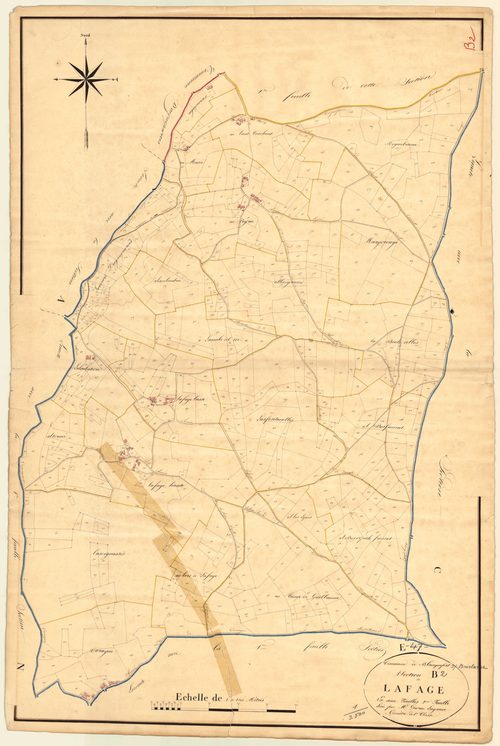 Plan napoléonien, atlas-B2 Lafage, Blanquefort-sur-Briolance