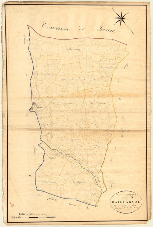 Plan napoléonien, atlas-D1 Baillargal, Blanquefort-sur-Briolance