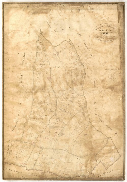 Plan napoléonien, feuille préparatoire-C Sabré, Blaymont
