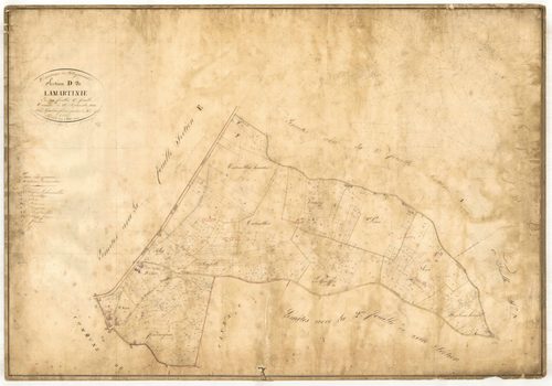 Plan napoléonien, feuille préparatoire-D1 Lamartinie, Blaymont