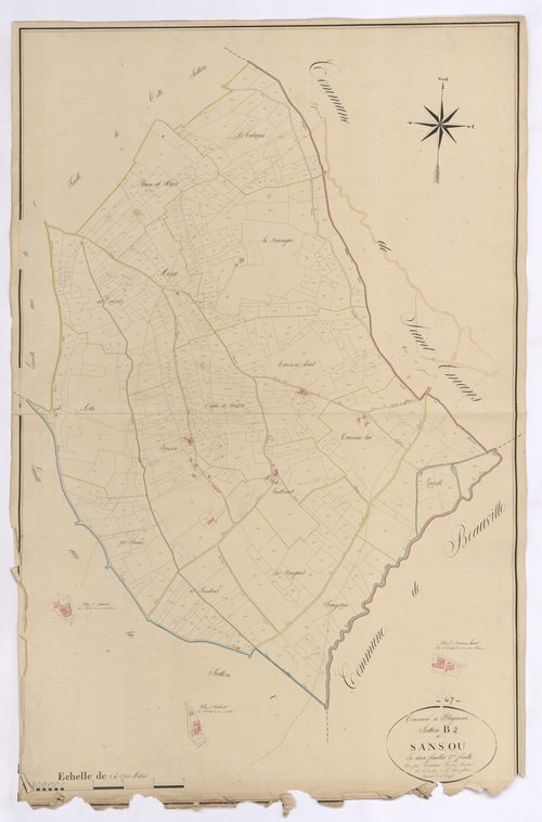 Plan napoléonien, feuille définitive-B2 Sansou, Blaymont