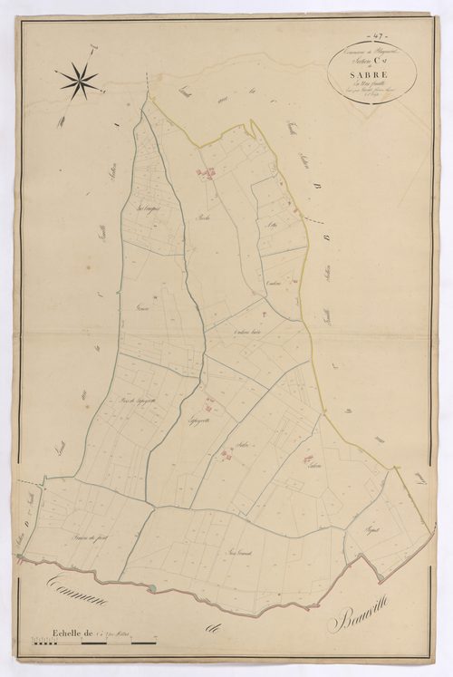 Plan napoléonien, feuille définitive-C Sabré, Blaymont