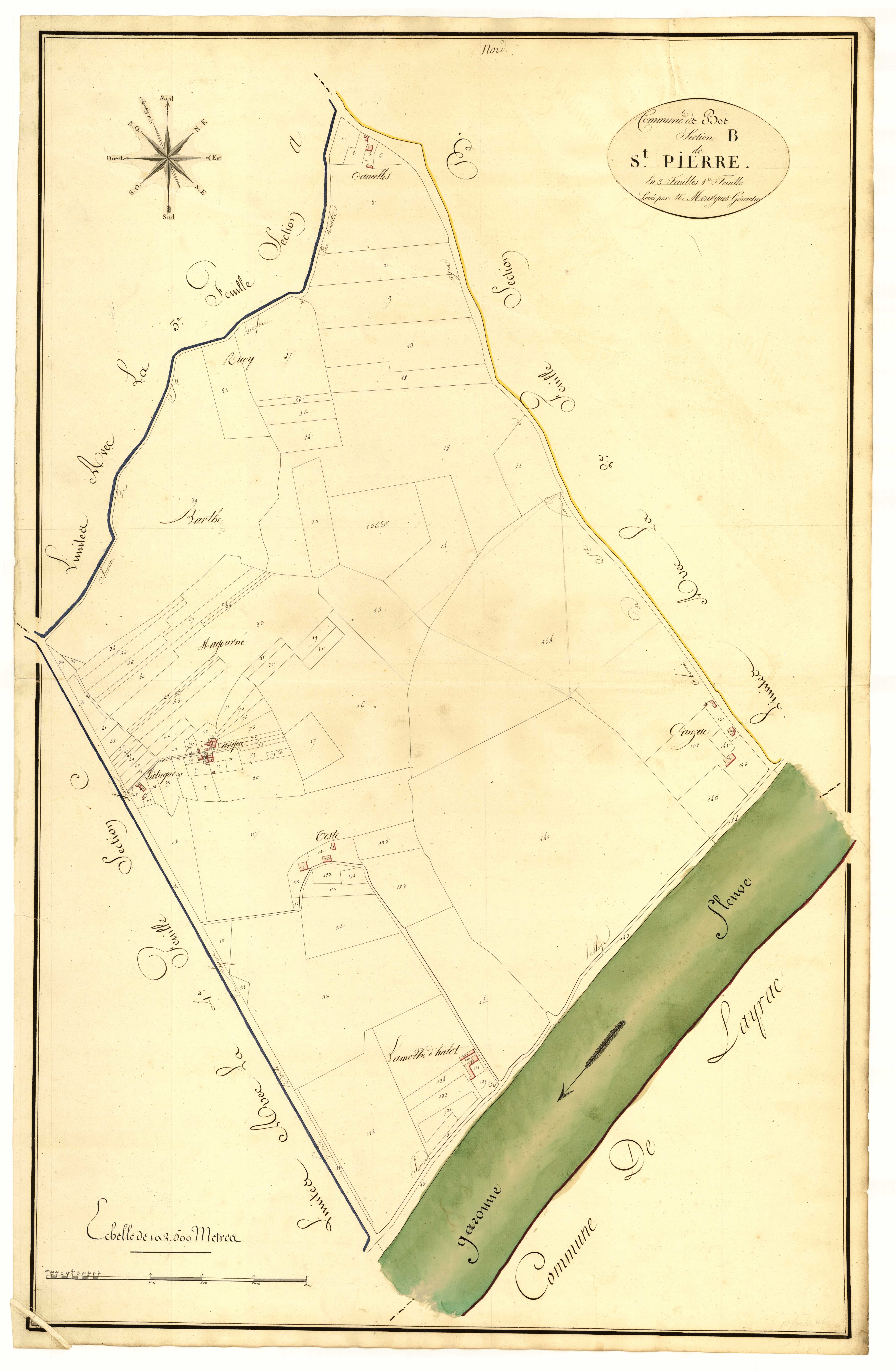 Plan primitif, atlas-B1 Saint-Pierre, Boé