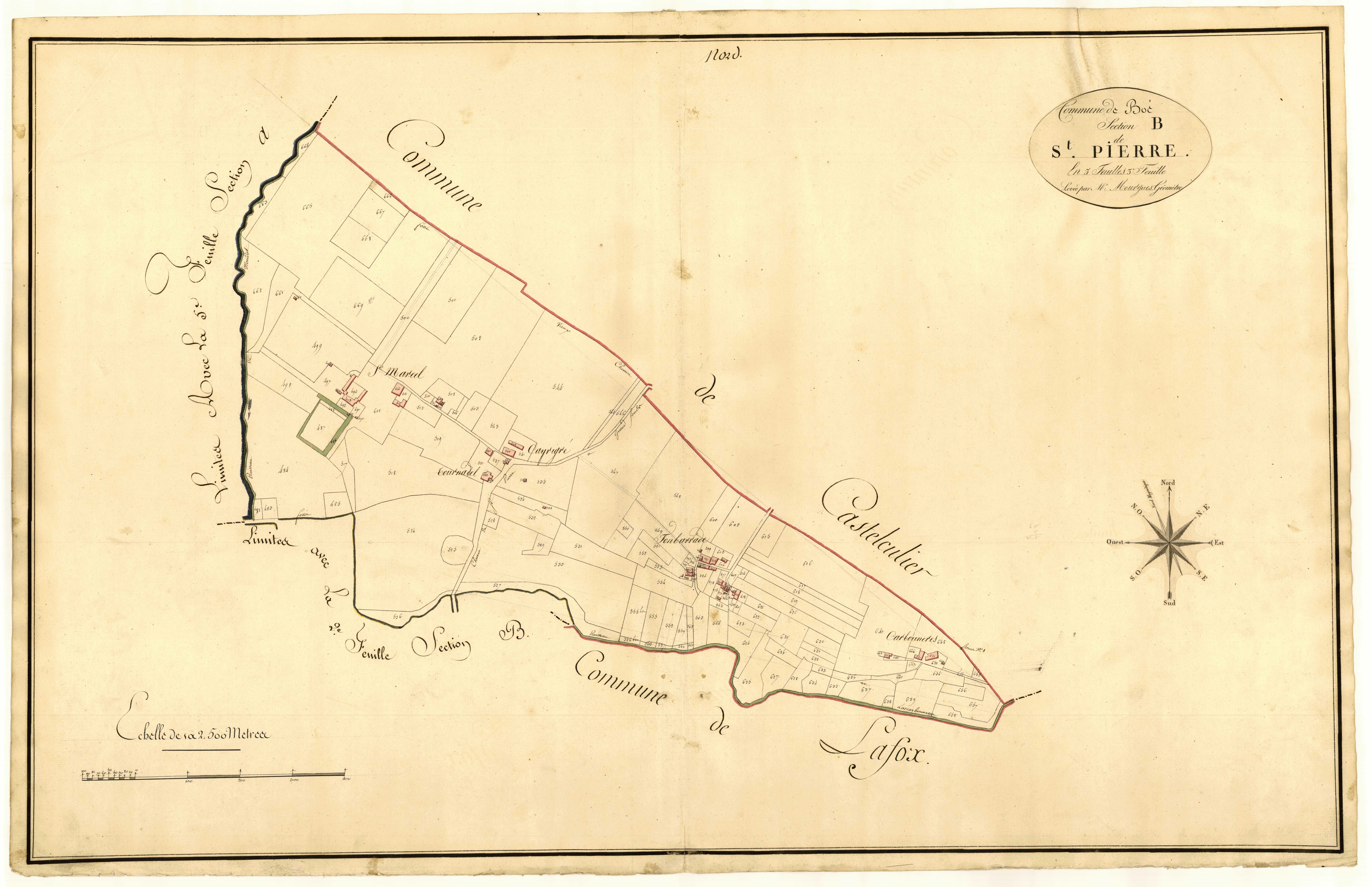 Plan primitif, atlas-B3 Saint-Pierre, Boé
