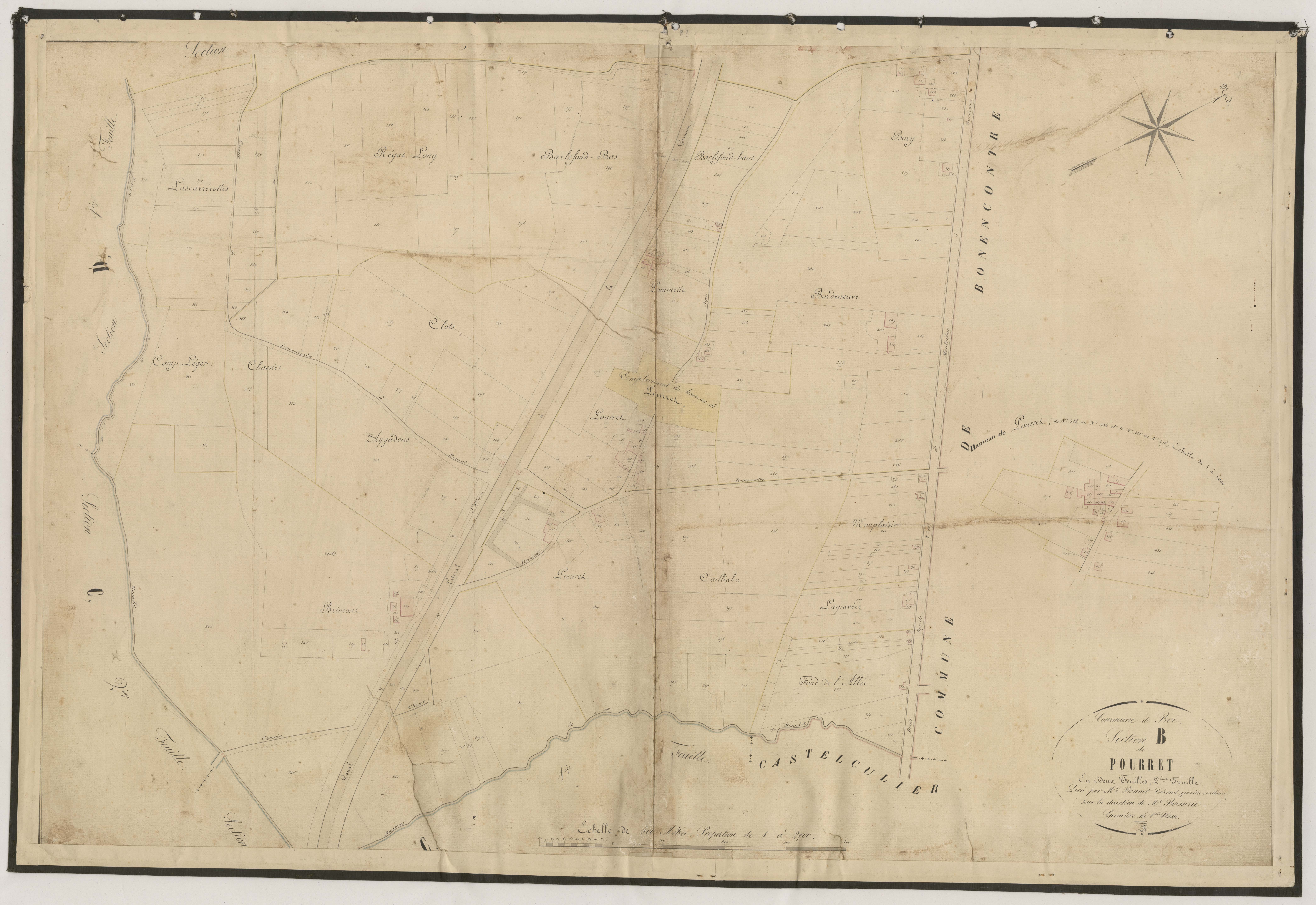 Plan napoléonien-B2 Pourrat, Boé