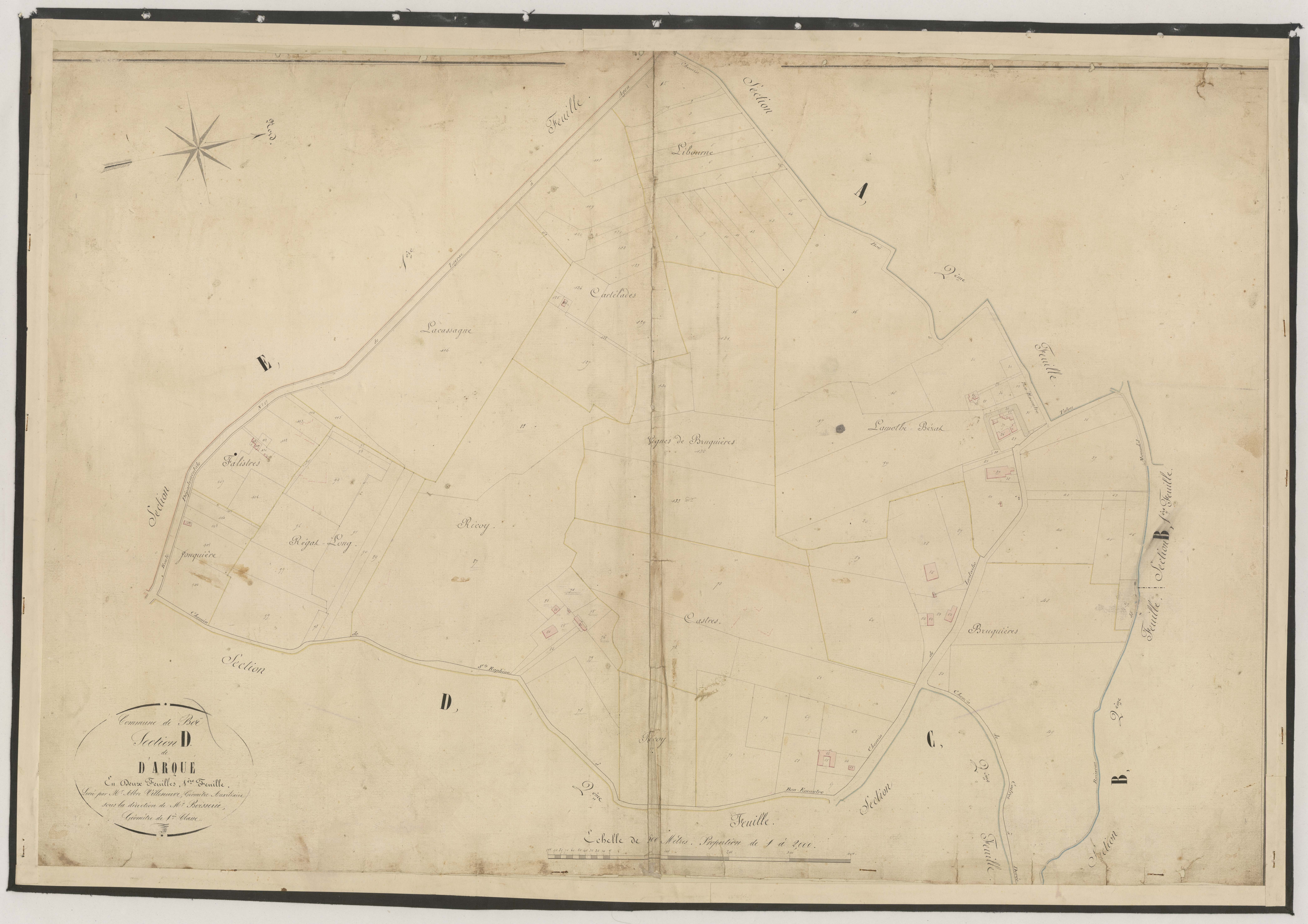 Plan napoléonien-D1 D’Arque, Boé