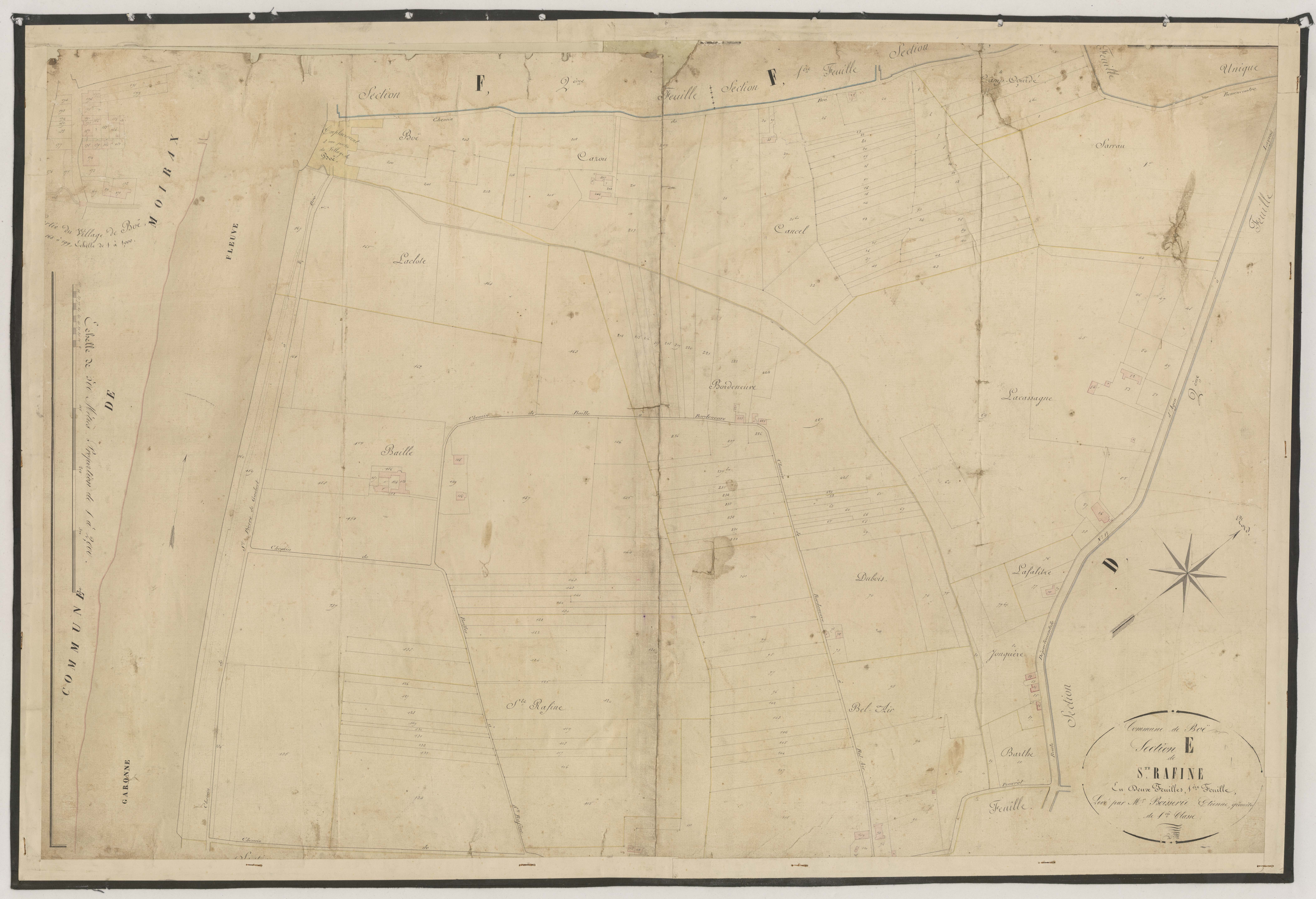 Plan napoléonien-E1 Sainte-Rafine, Boé