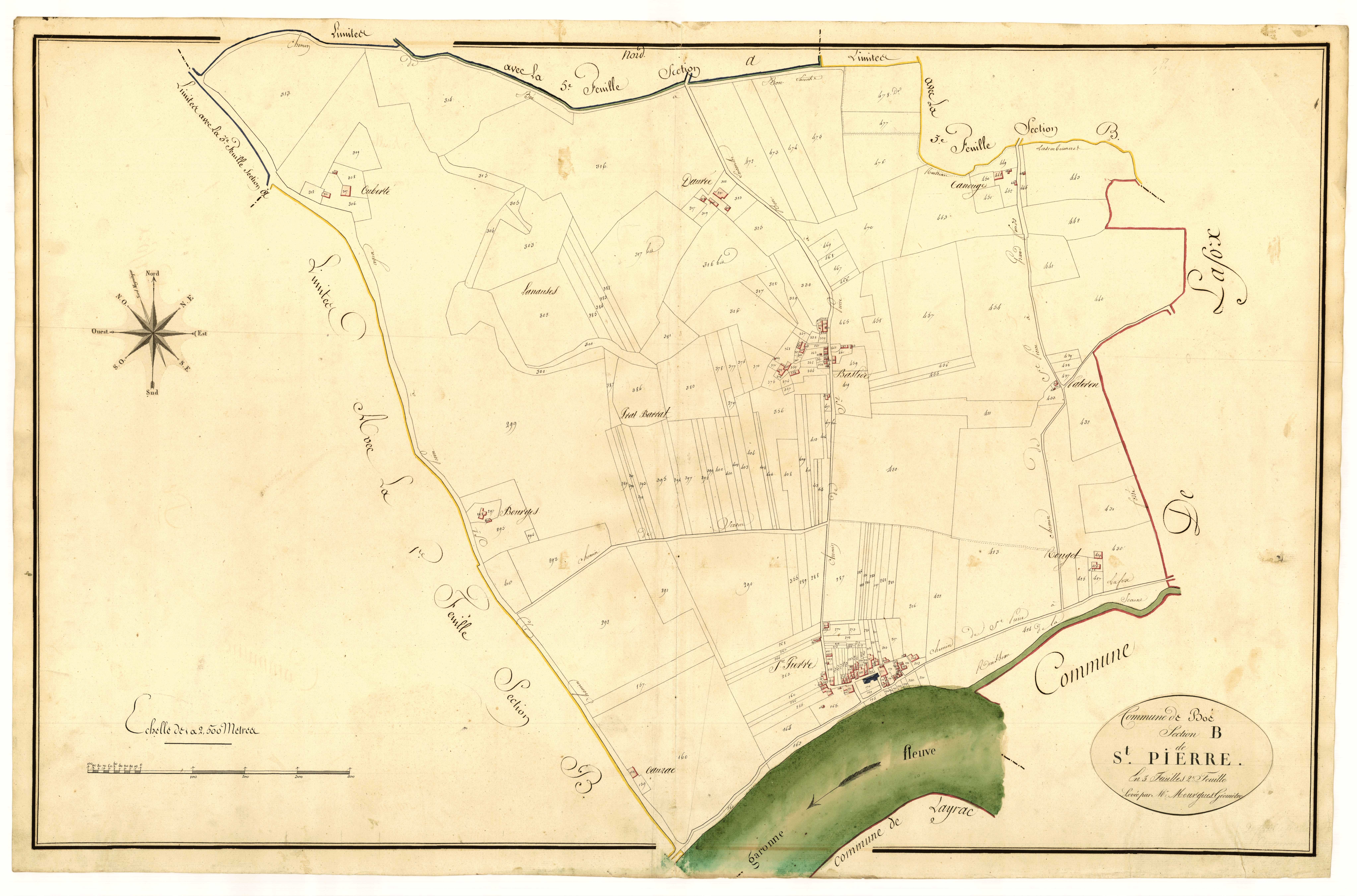 Plan primitif, atlas-B2 Saint-Pierre, Boé
