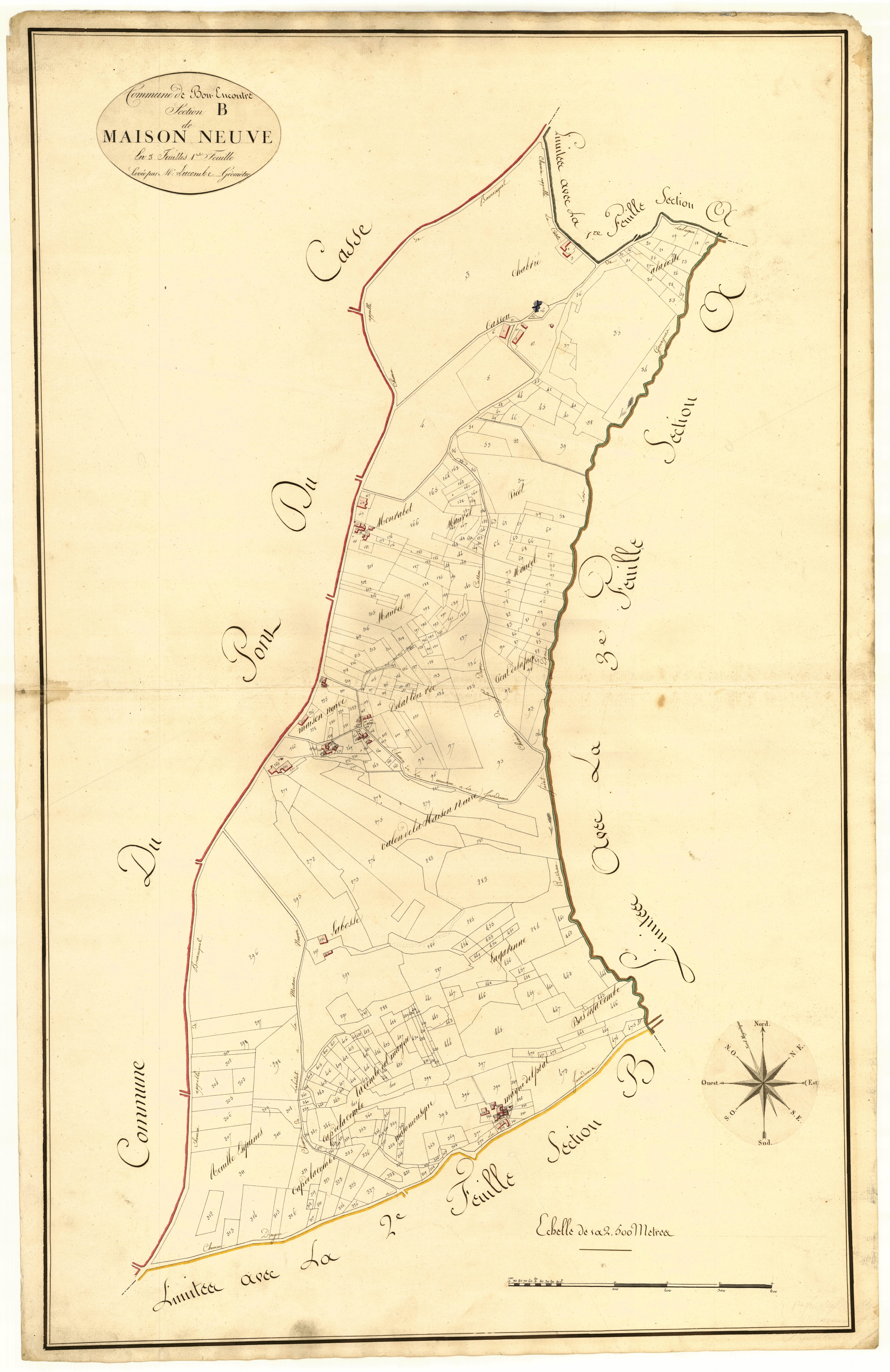 Plan primitif, atlas-B1 Maison-Neuve, Bon-Encontre