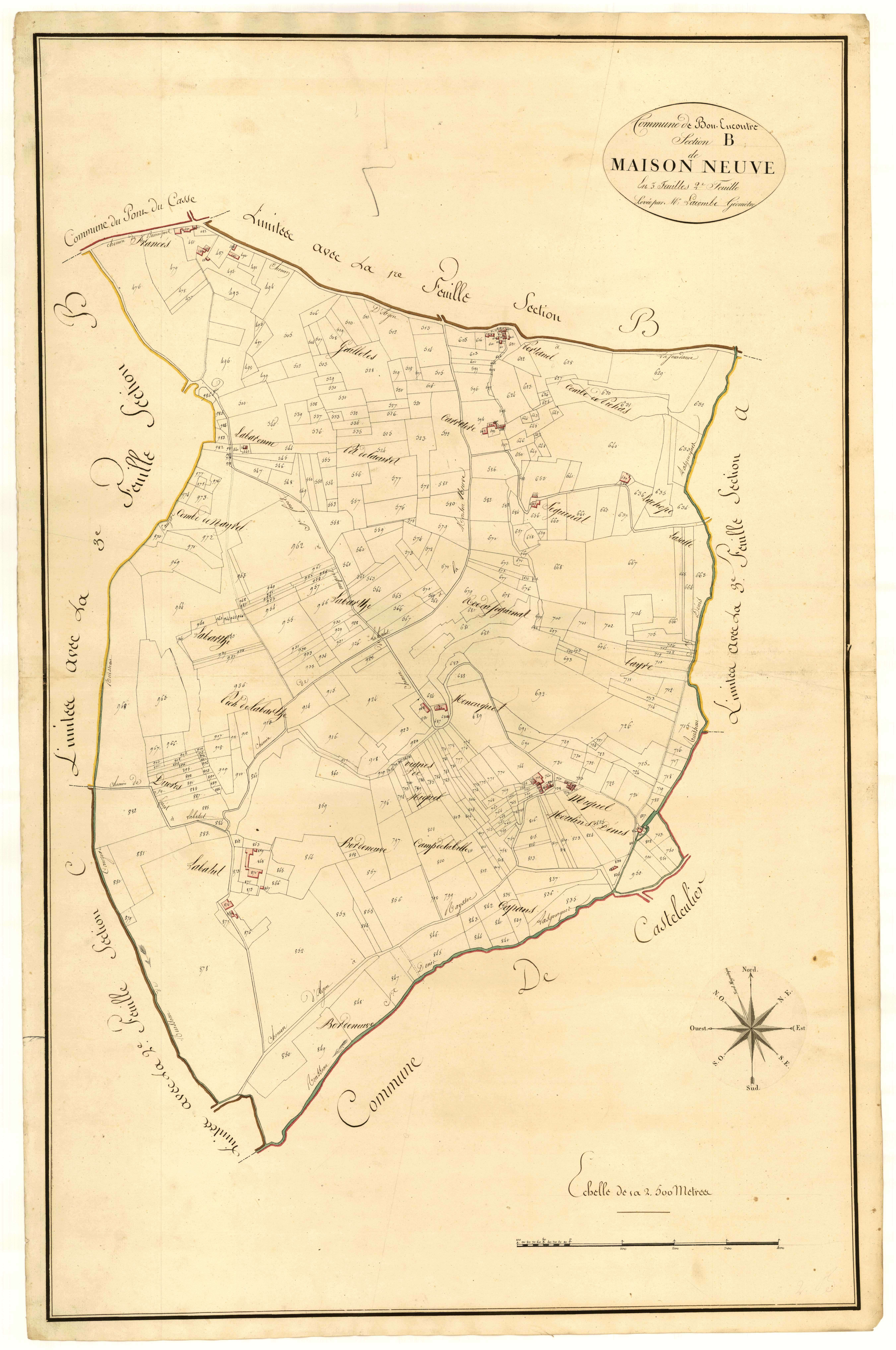 Plan primitif, atlas-B2 Maison-Neuve, Bon-Encontre