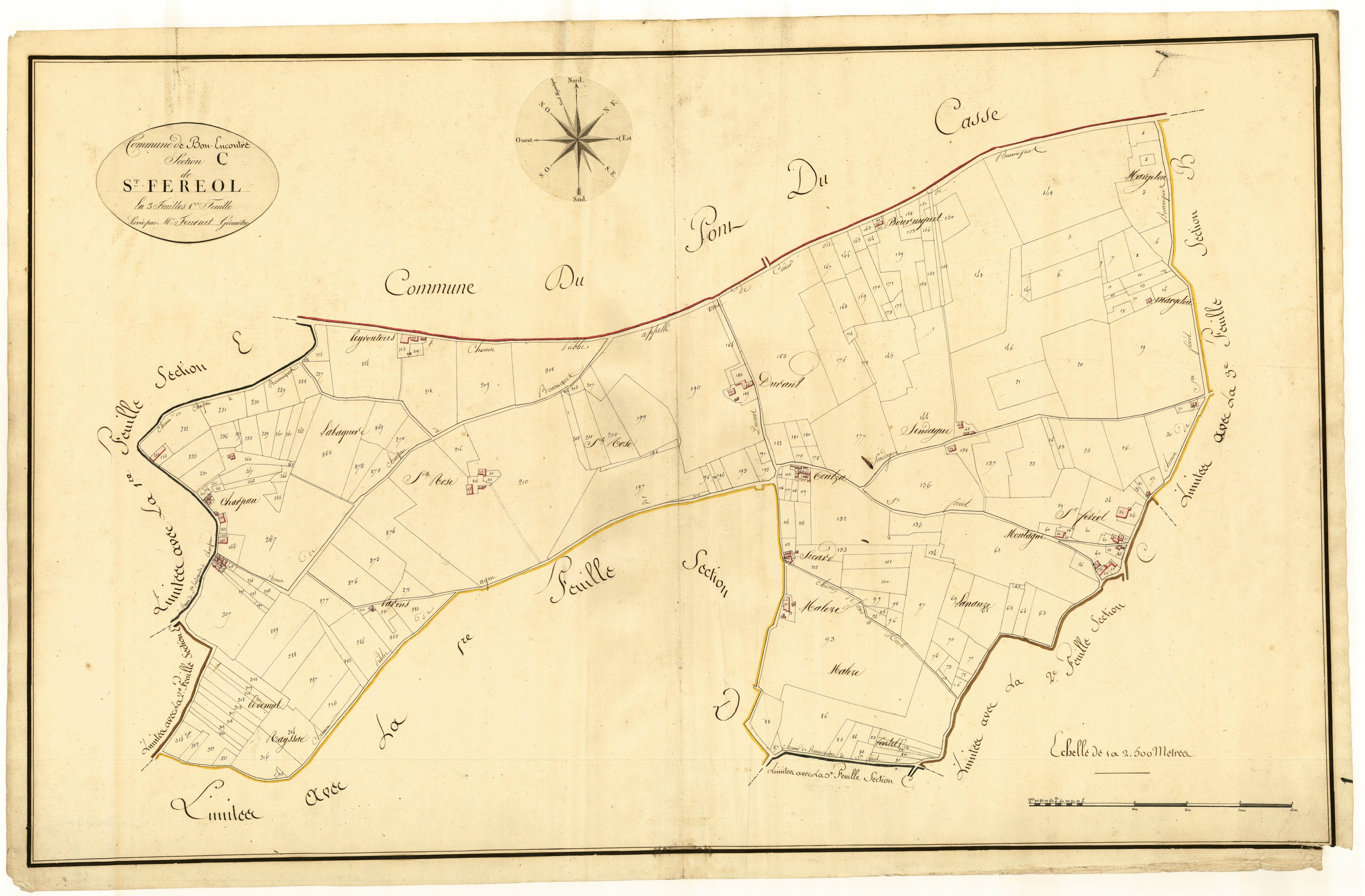 Plan primitif, atlas-C1 Saint-Féréol, Bon-Encontre