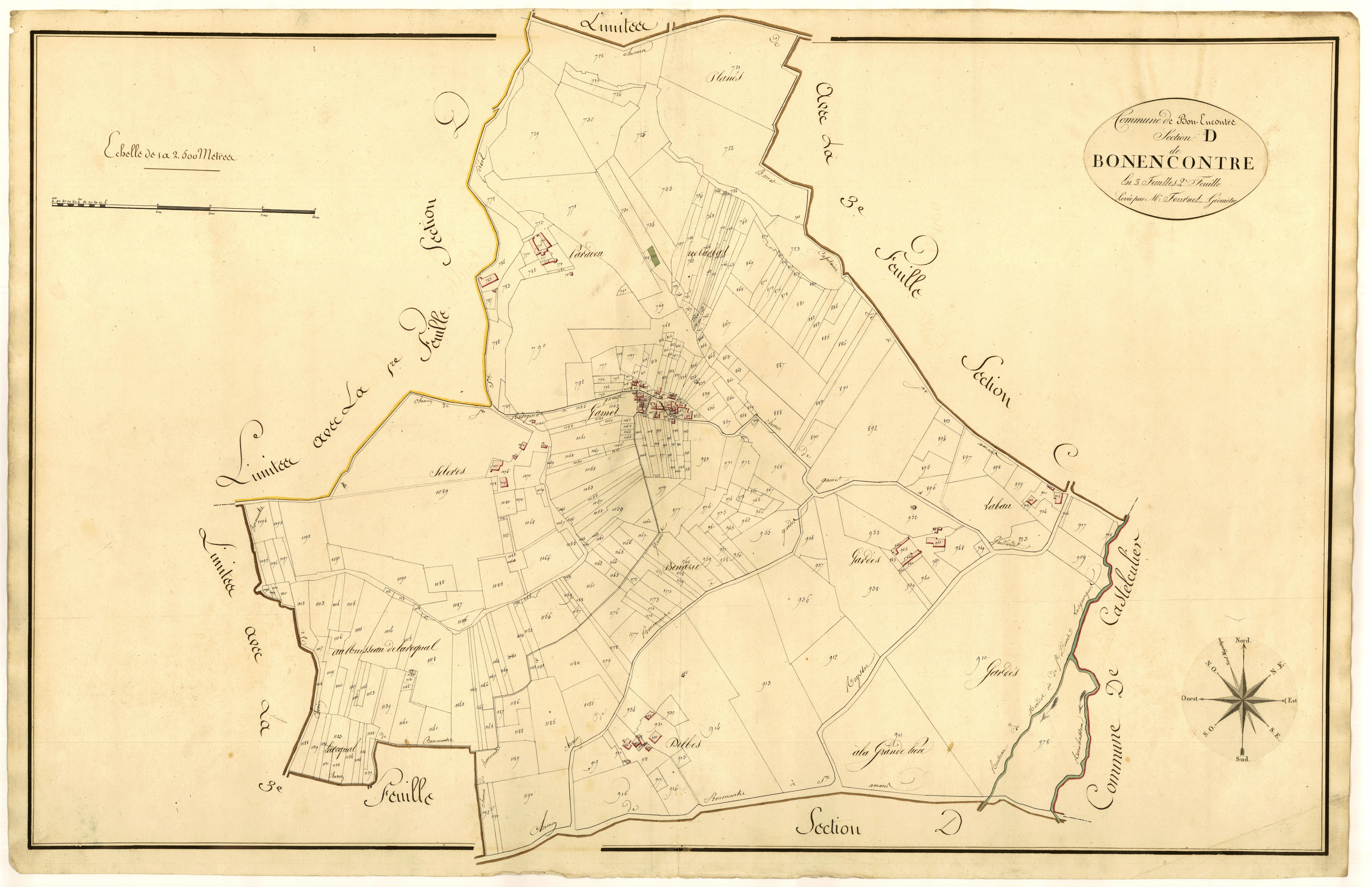 Plan primitif, atlas-D2 Bon-Encontre, Bon-Encontre