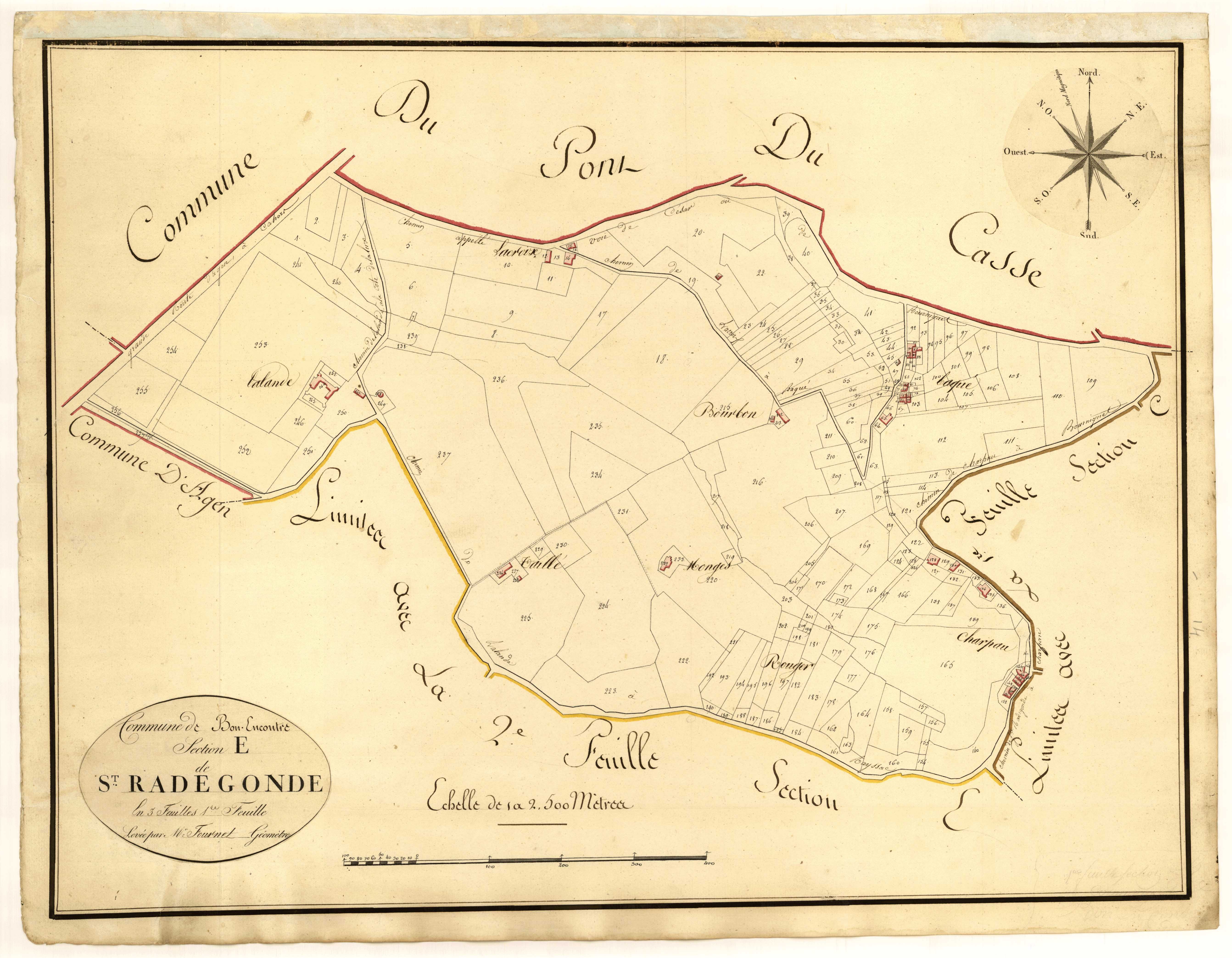 Plan primitif, atlas-E1 Sainte-Radegonde, Bon-Encontre