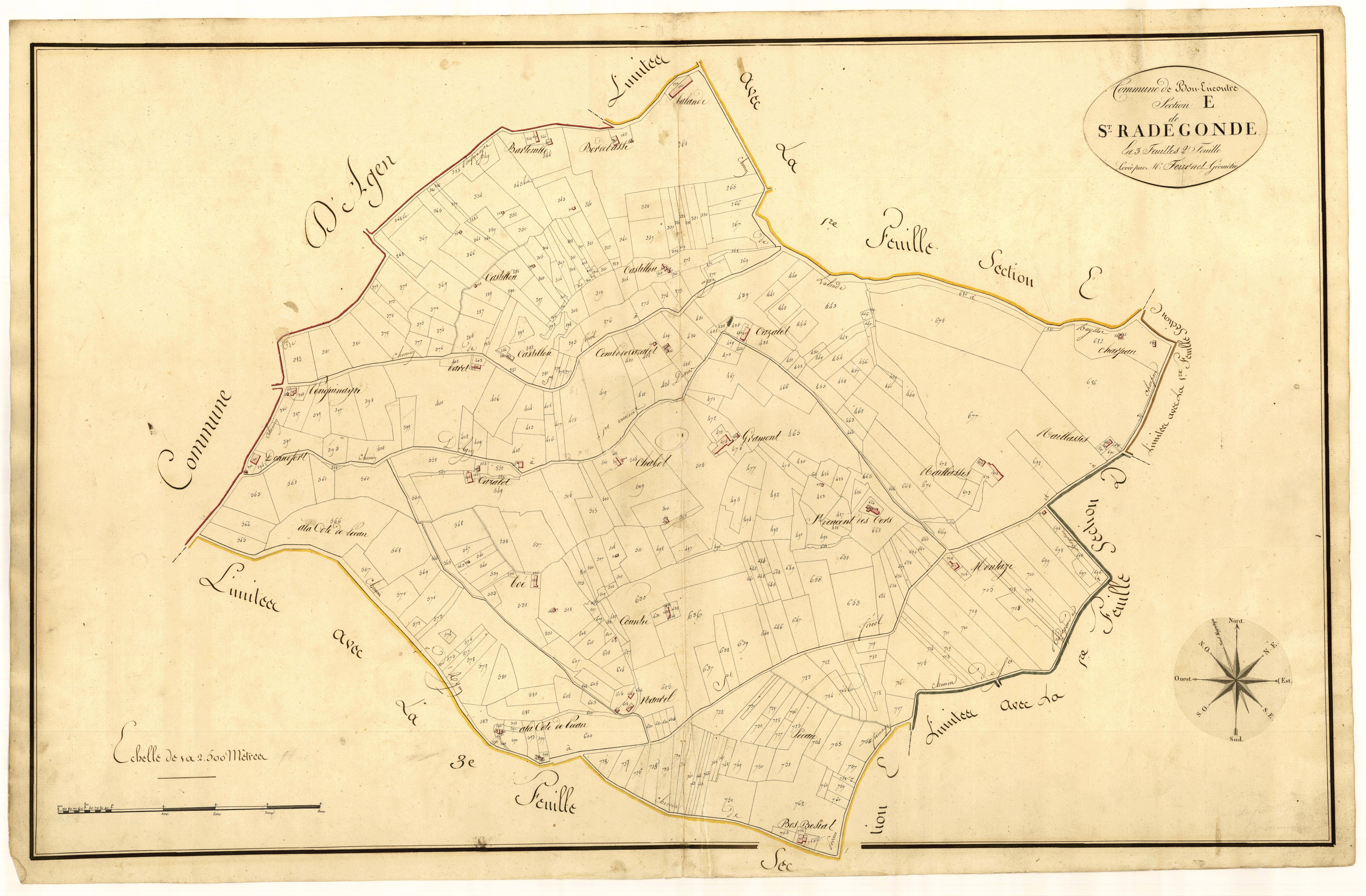 Plan primitif, atlas-E2 Sainte-Radegonde, Bon-Encontre