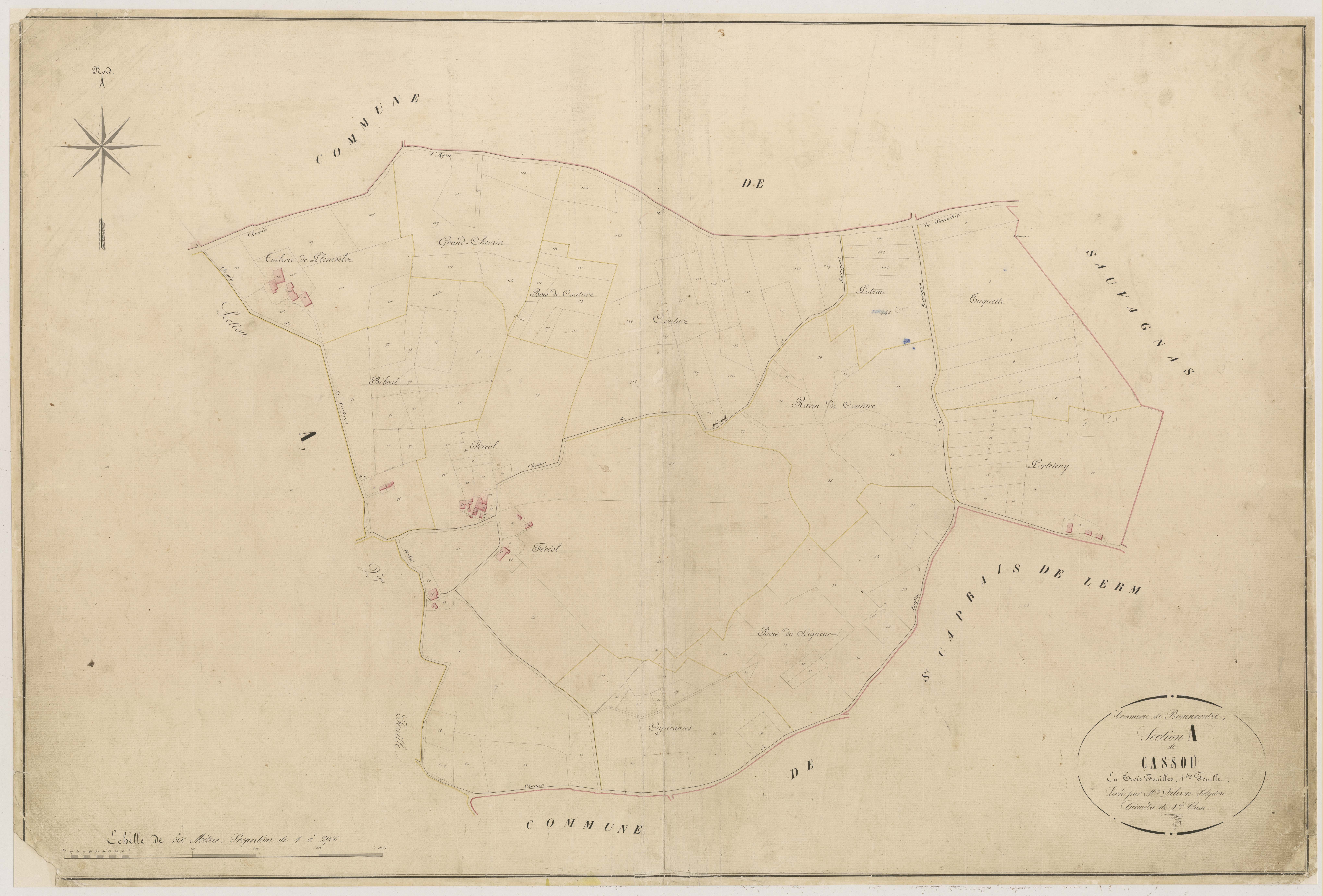 Plan napoléonien-A1 Cassou, Bon-Encontre