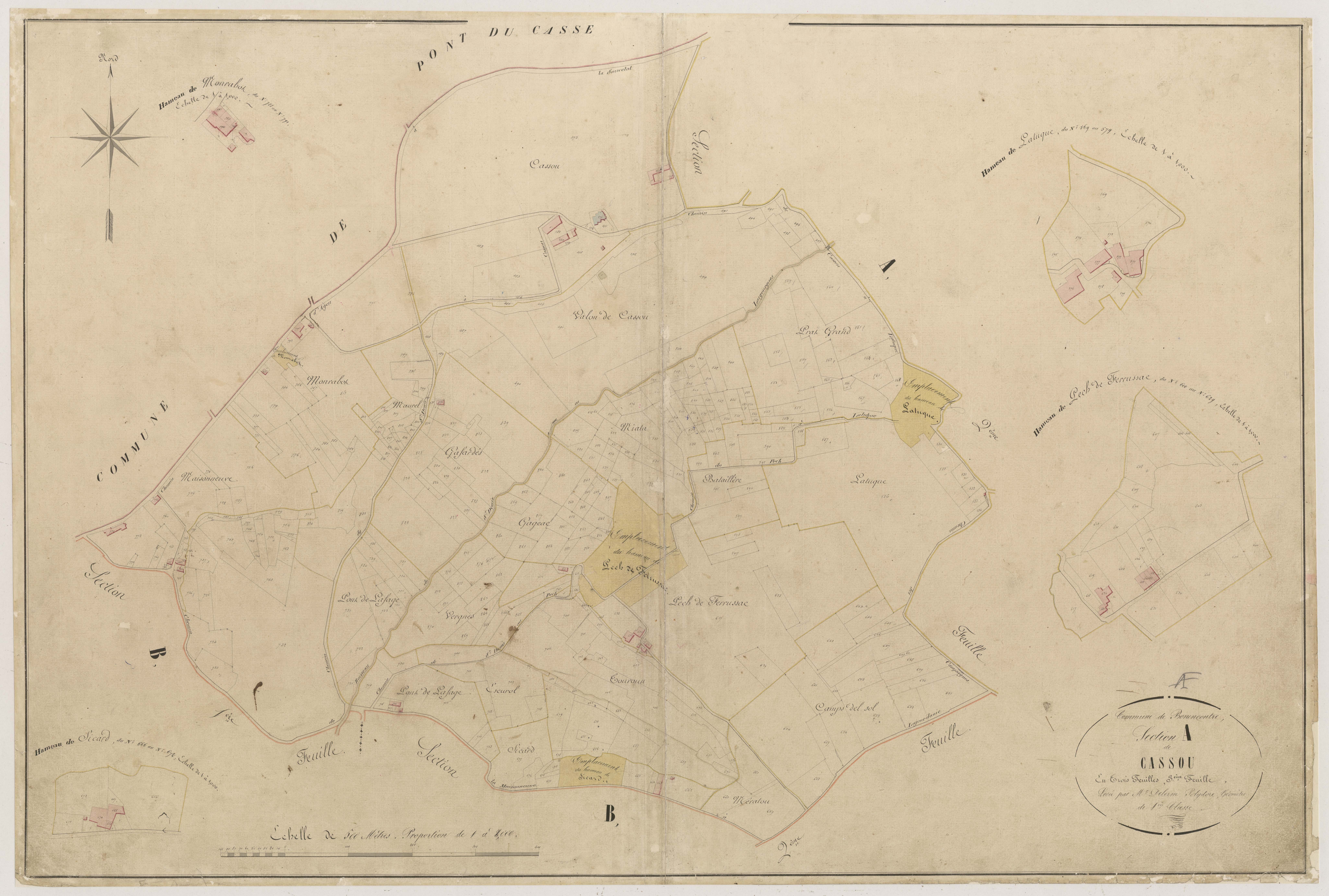 Plan napoléonien-A3 Cassou, Bon-Encontre