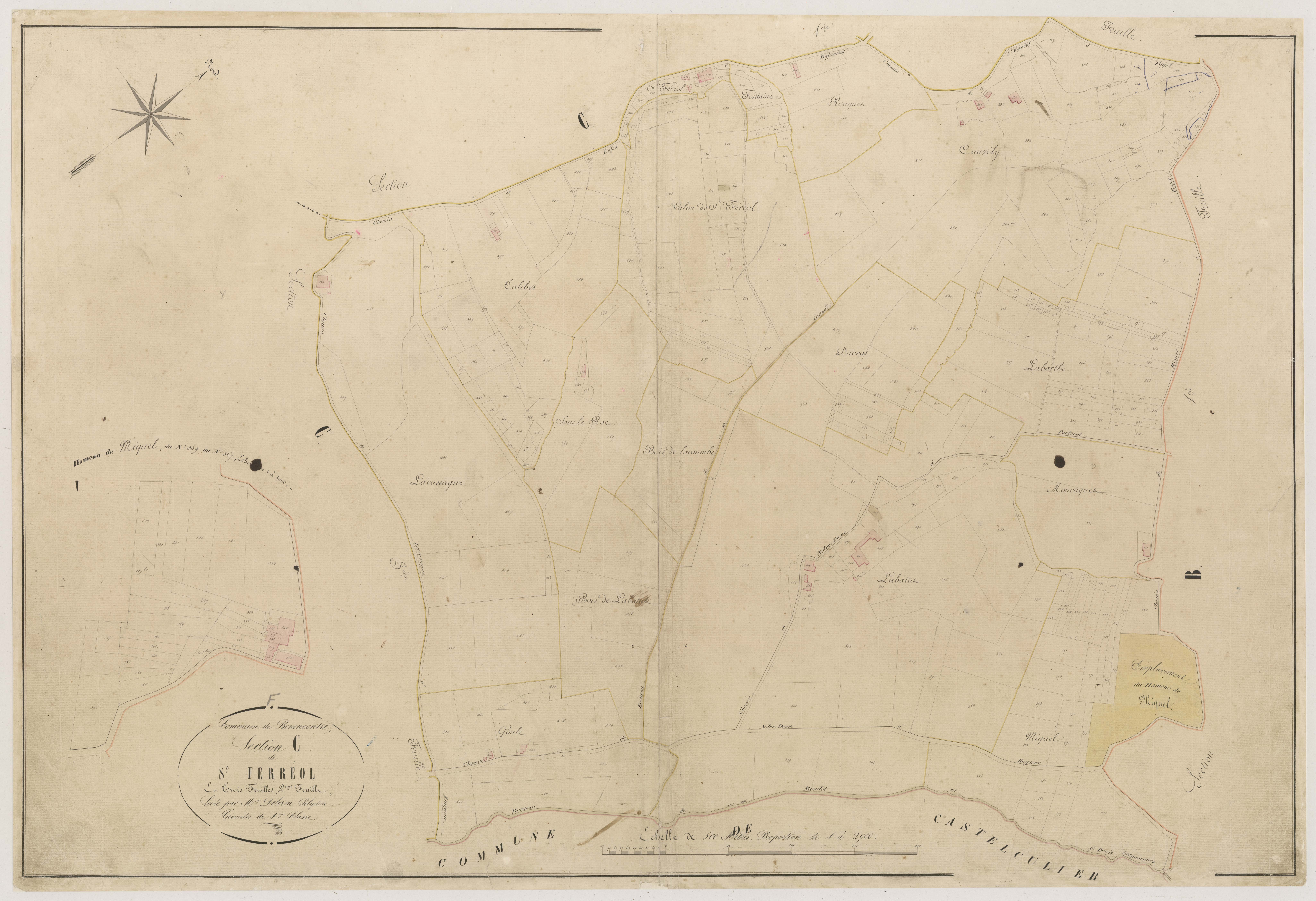 Plan napoléonien-C2 Saint-Féréol, Bon-Encontre