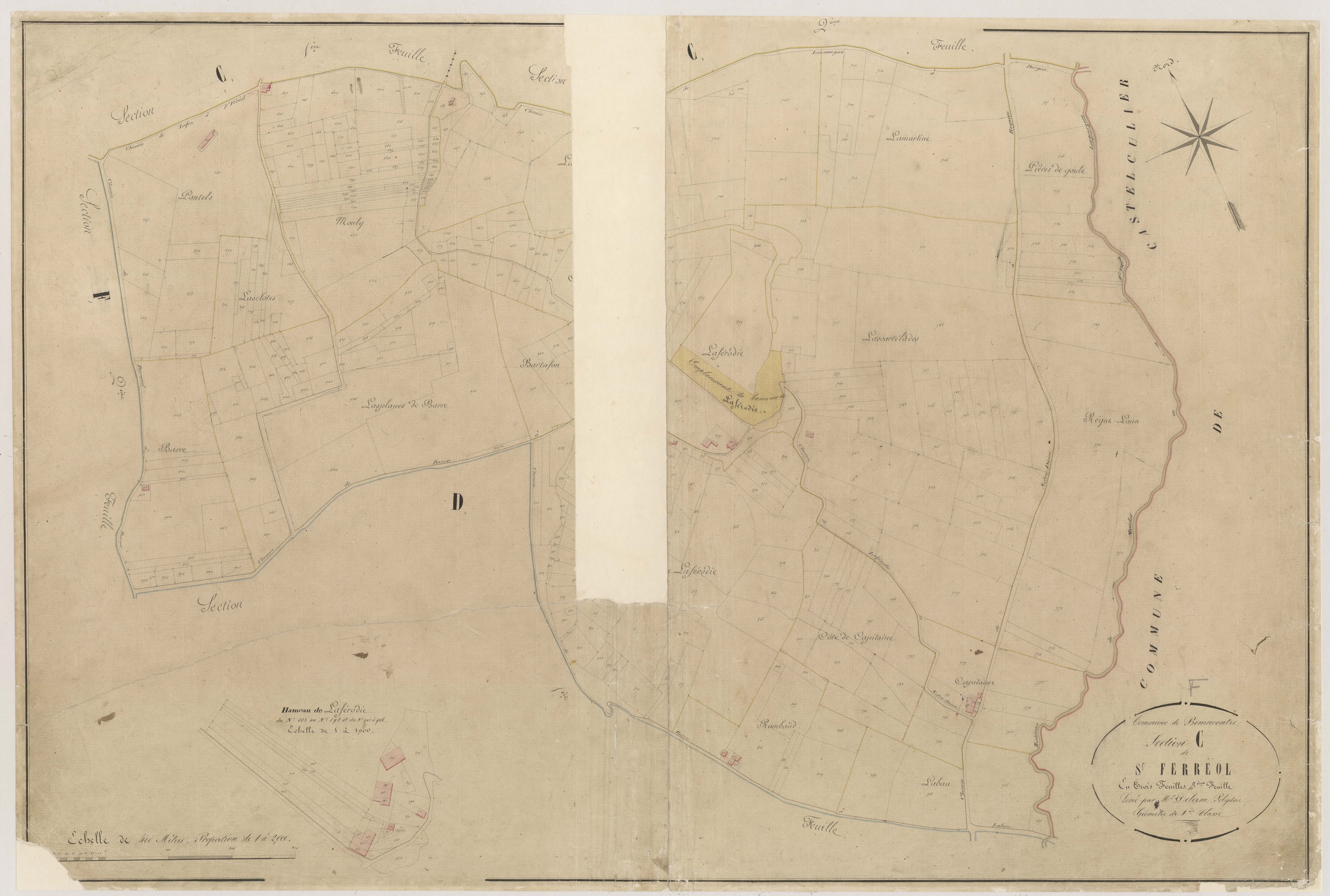 Plan napoléonien-C3 Saint-Féréol, Bon-Encontre