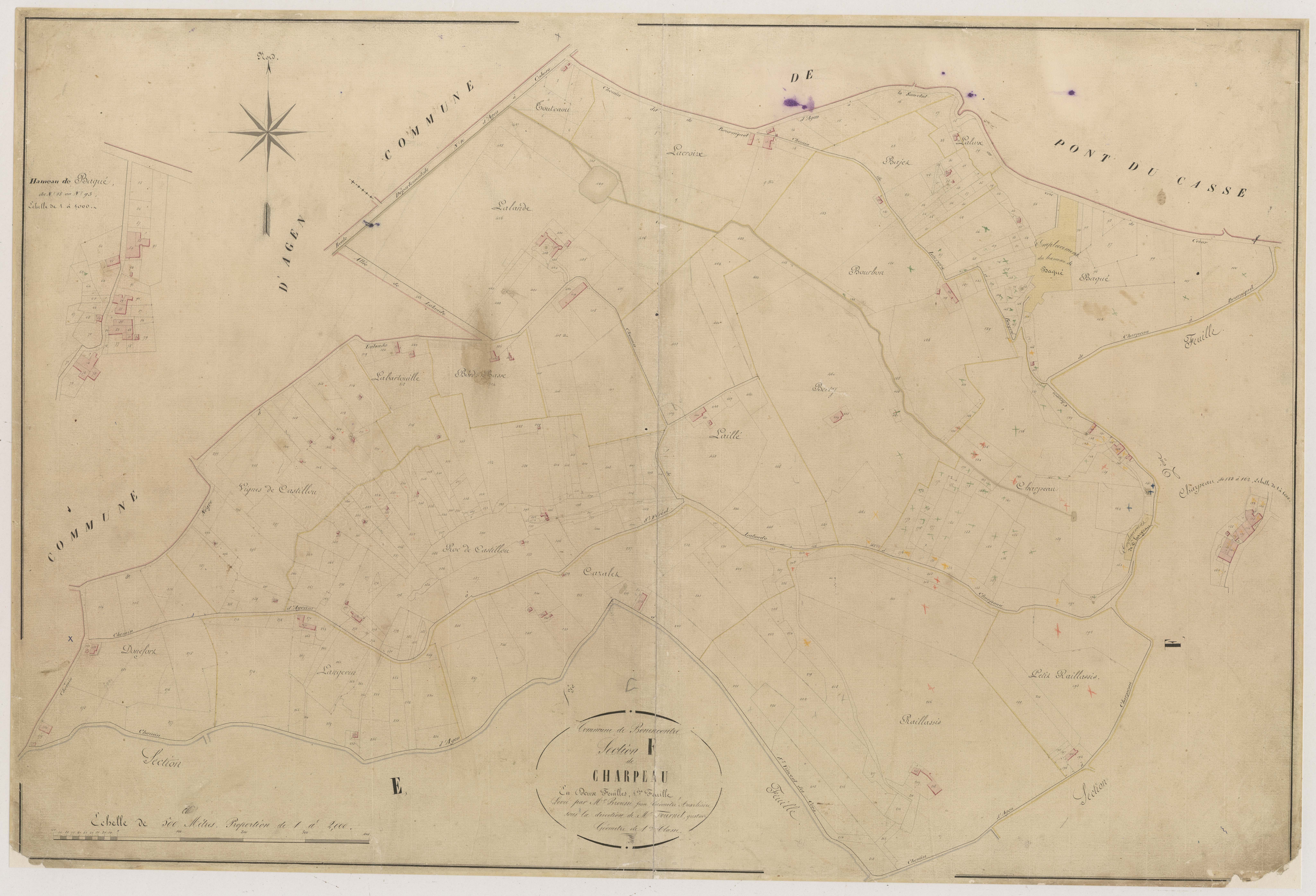 Plan napoléonien-F1 Charpeau, Bon-Encontre