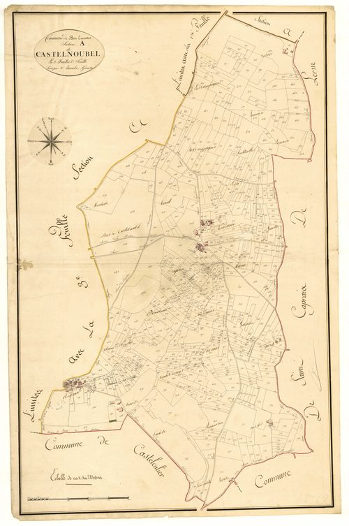 Plan primitif, atlas-A2 Castelnoubel, Bon-Encontre