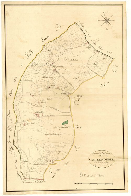 Plan primitif, atlas-A3 Castelnoubel, Bon-Encontre