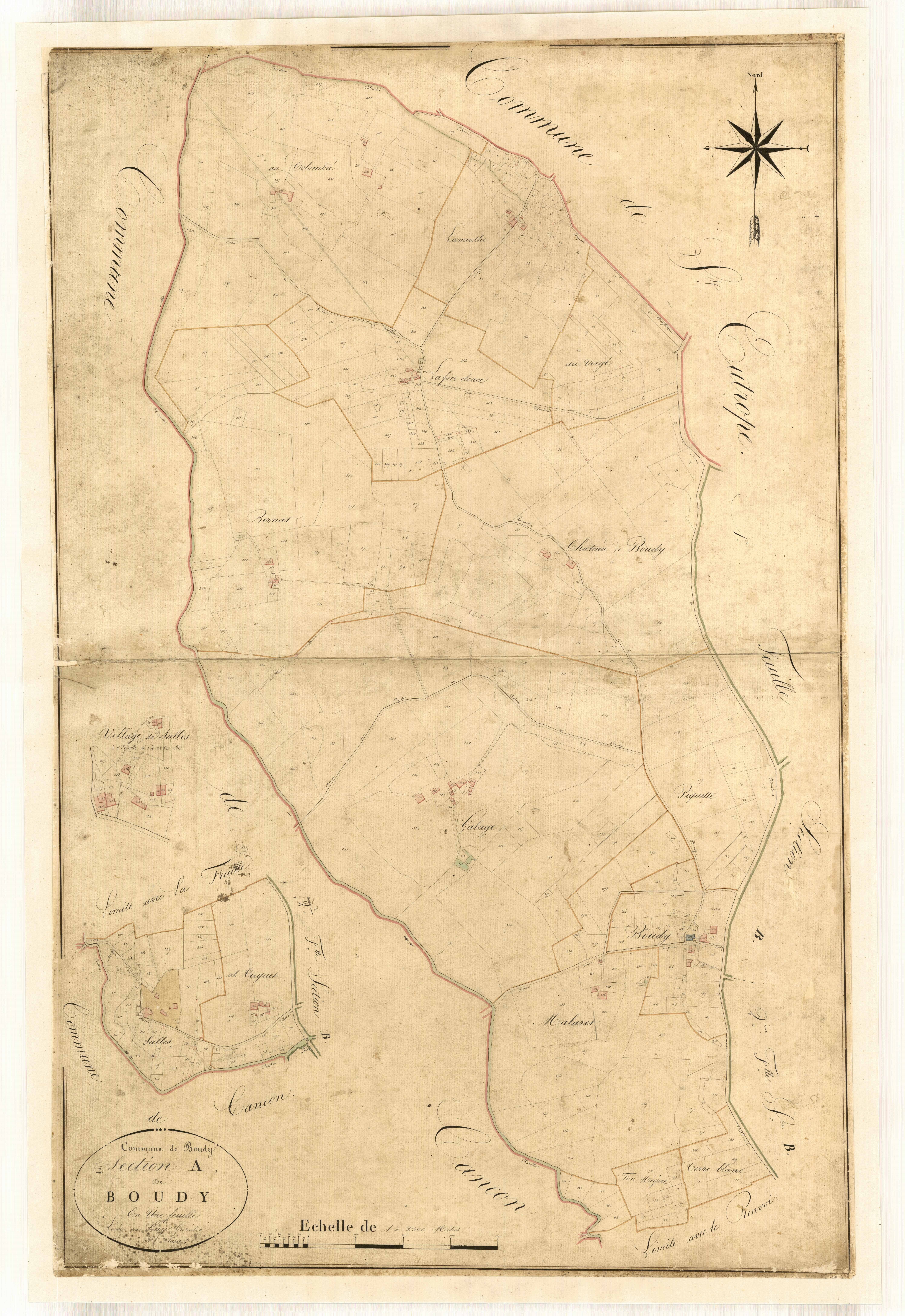 Plan napoléonien-A Boudy, Boudy-de-Beauregard