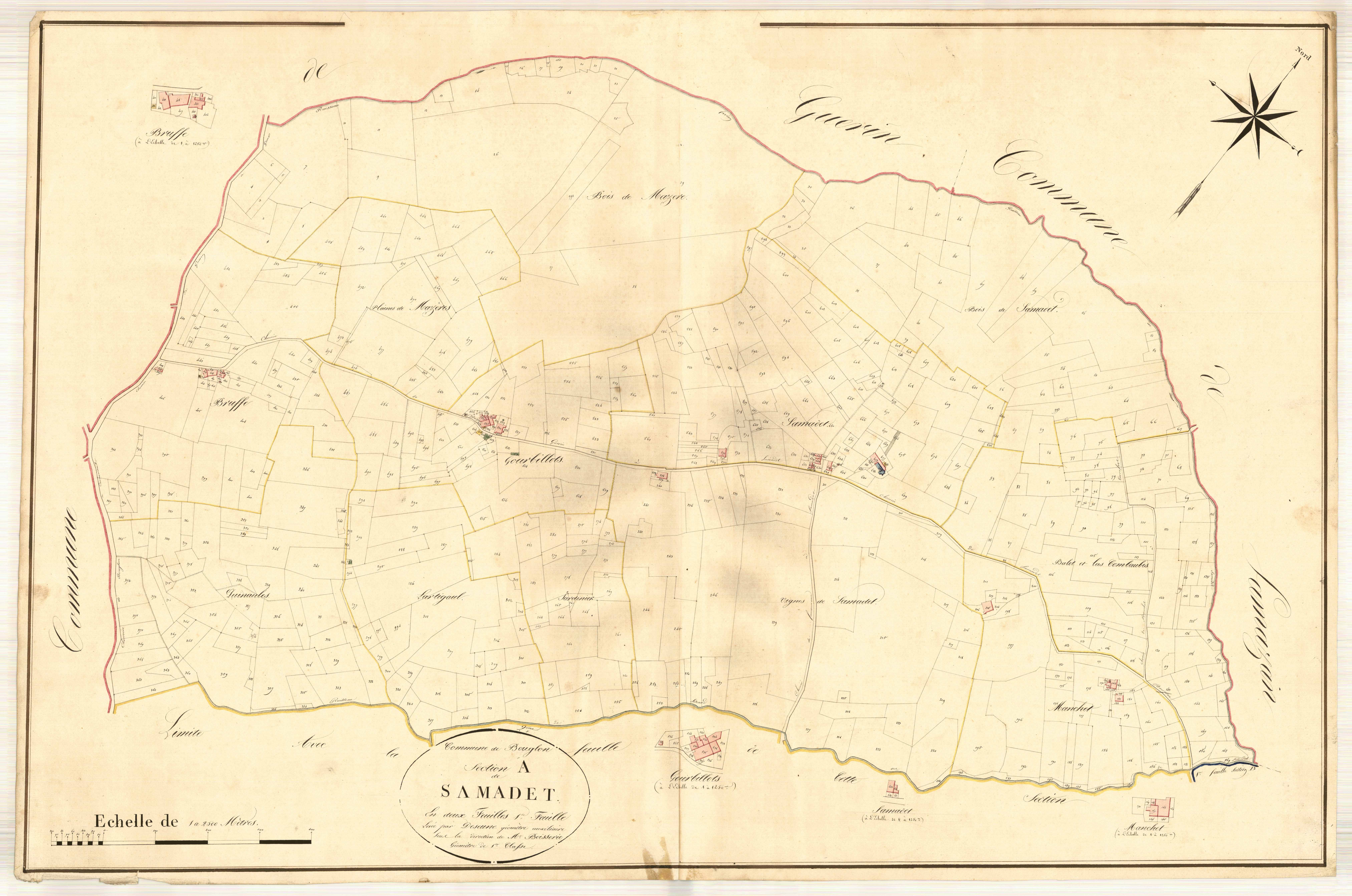Plan napoléonien, atlas-A1 Samadet, Bouglon