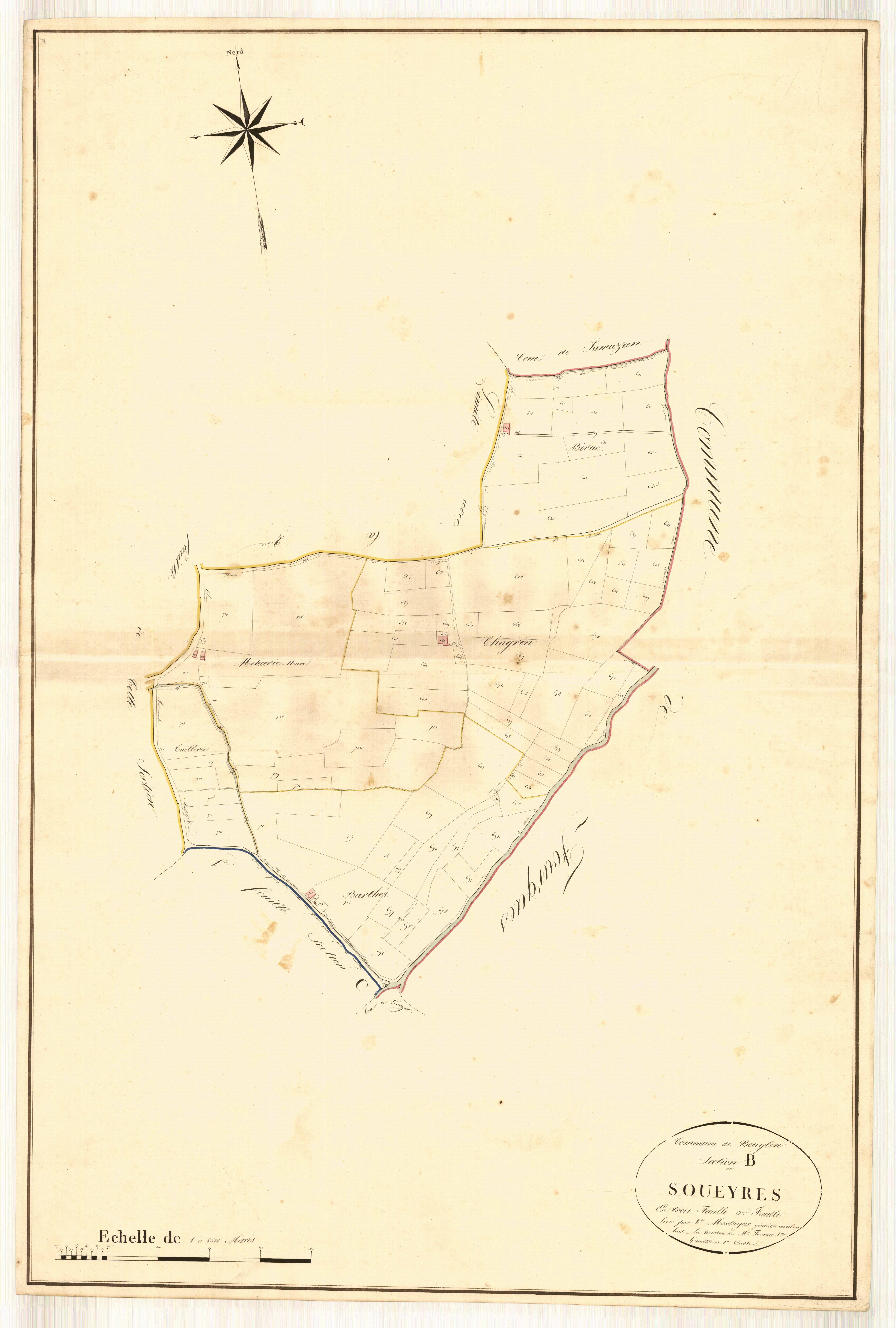 Plan napoléonien, atlas-B3 Soueyres, Bouglon