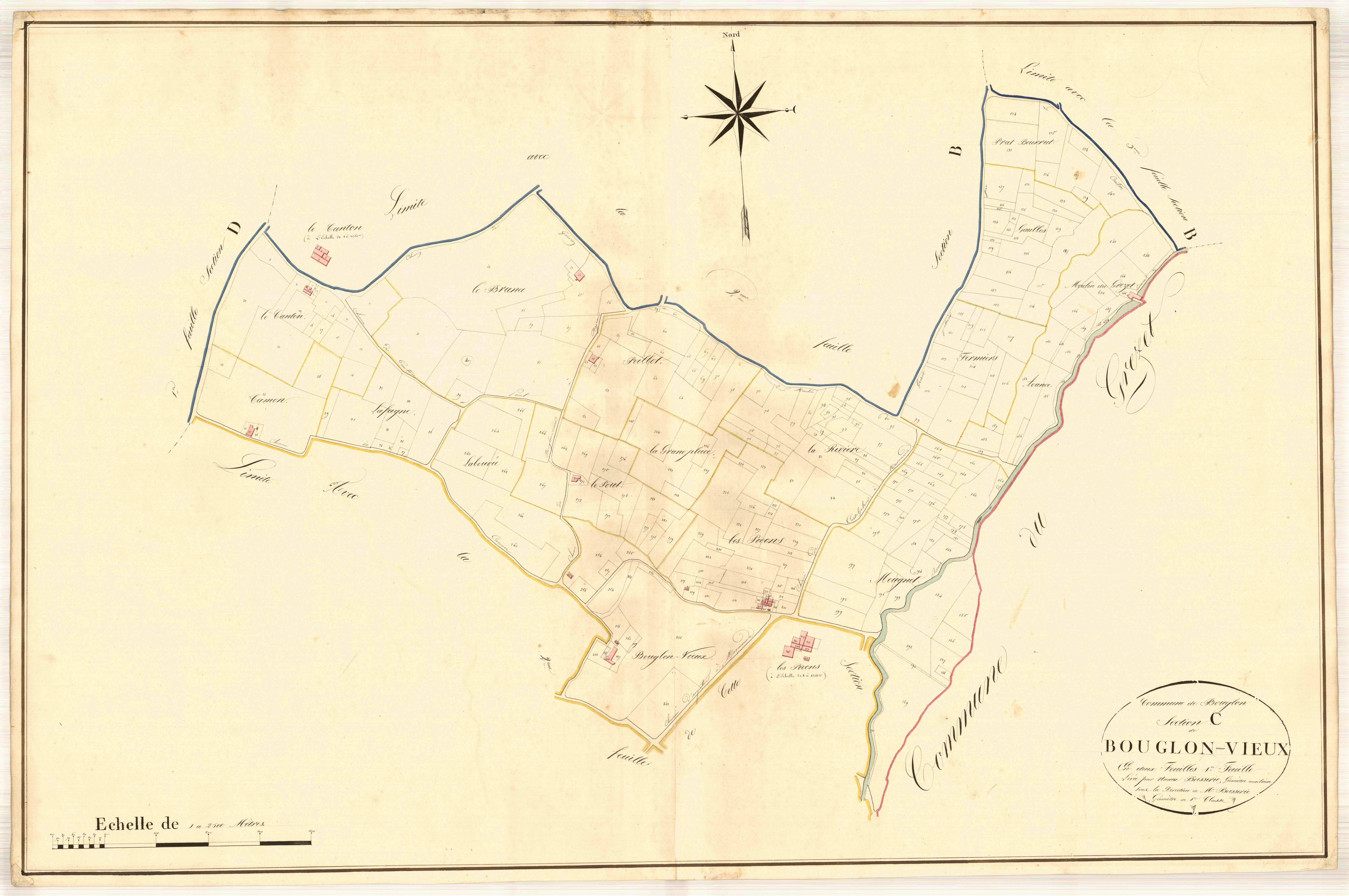 Plan napoléonien, atlas-C1 Bouglon-Vieux, Bouglon