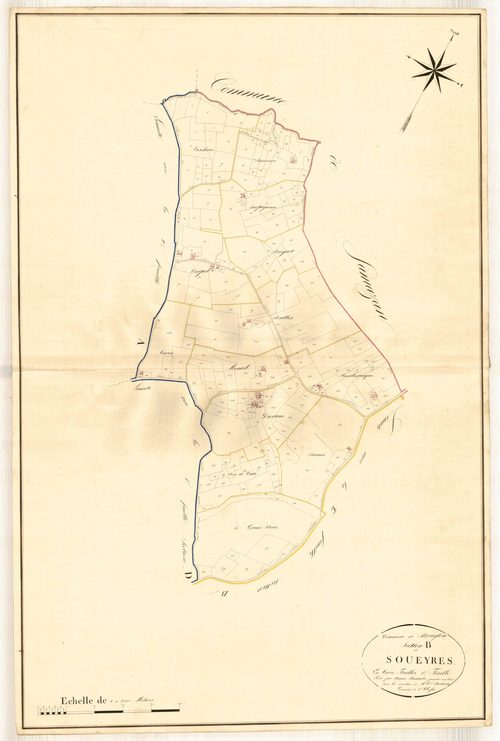 Plan napoléonien, atlas-B1 Soueyres, Bouglon