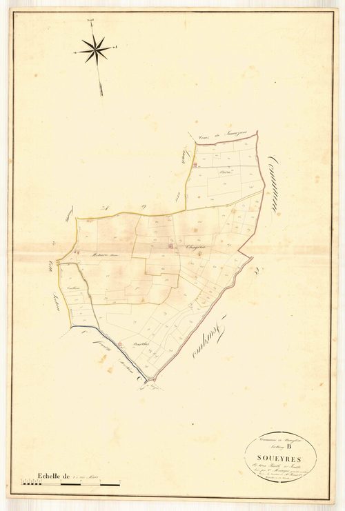 Plan napoléonien, atlas-B3 Soueyres, Bouglon