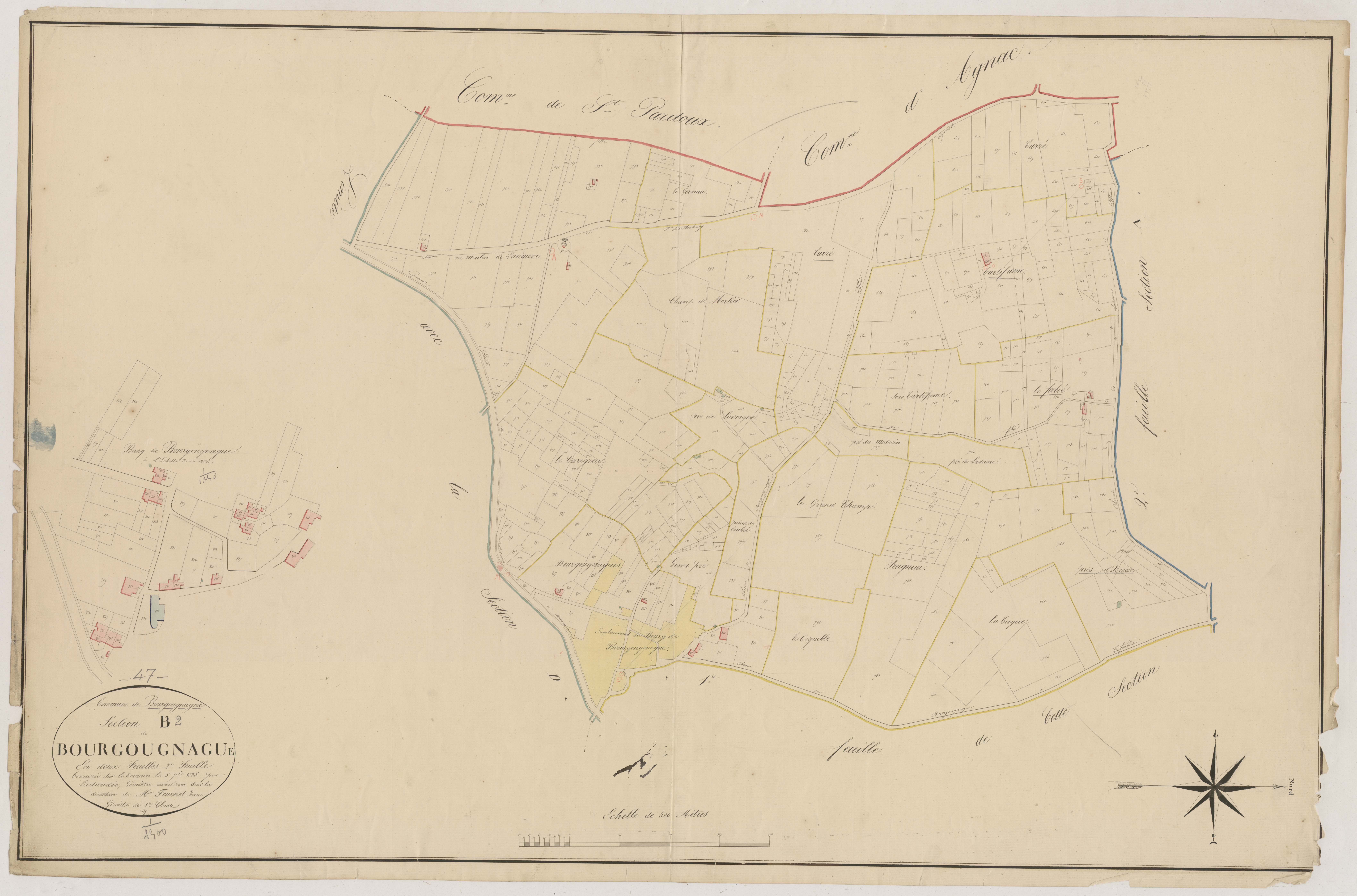 Plan napoléonien, atlas-B2 Bourgougnague, Bourgougnague
