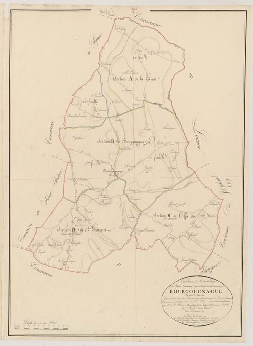 Plan napoléonien, atlas-TA, Bourgougnague