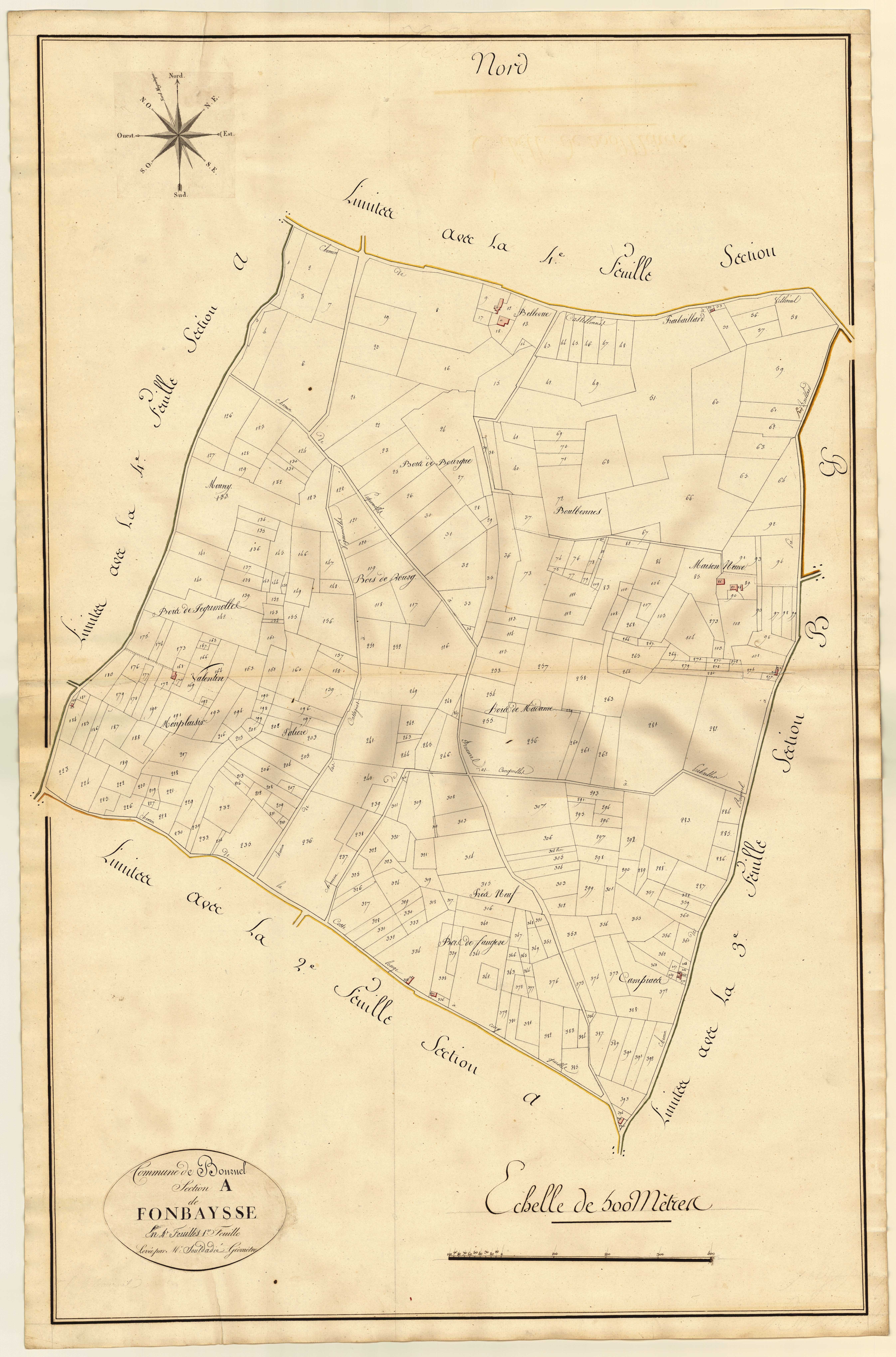 Plan primitif, atlas-A1 Fonbaysse, Bournel