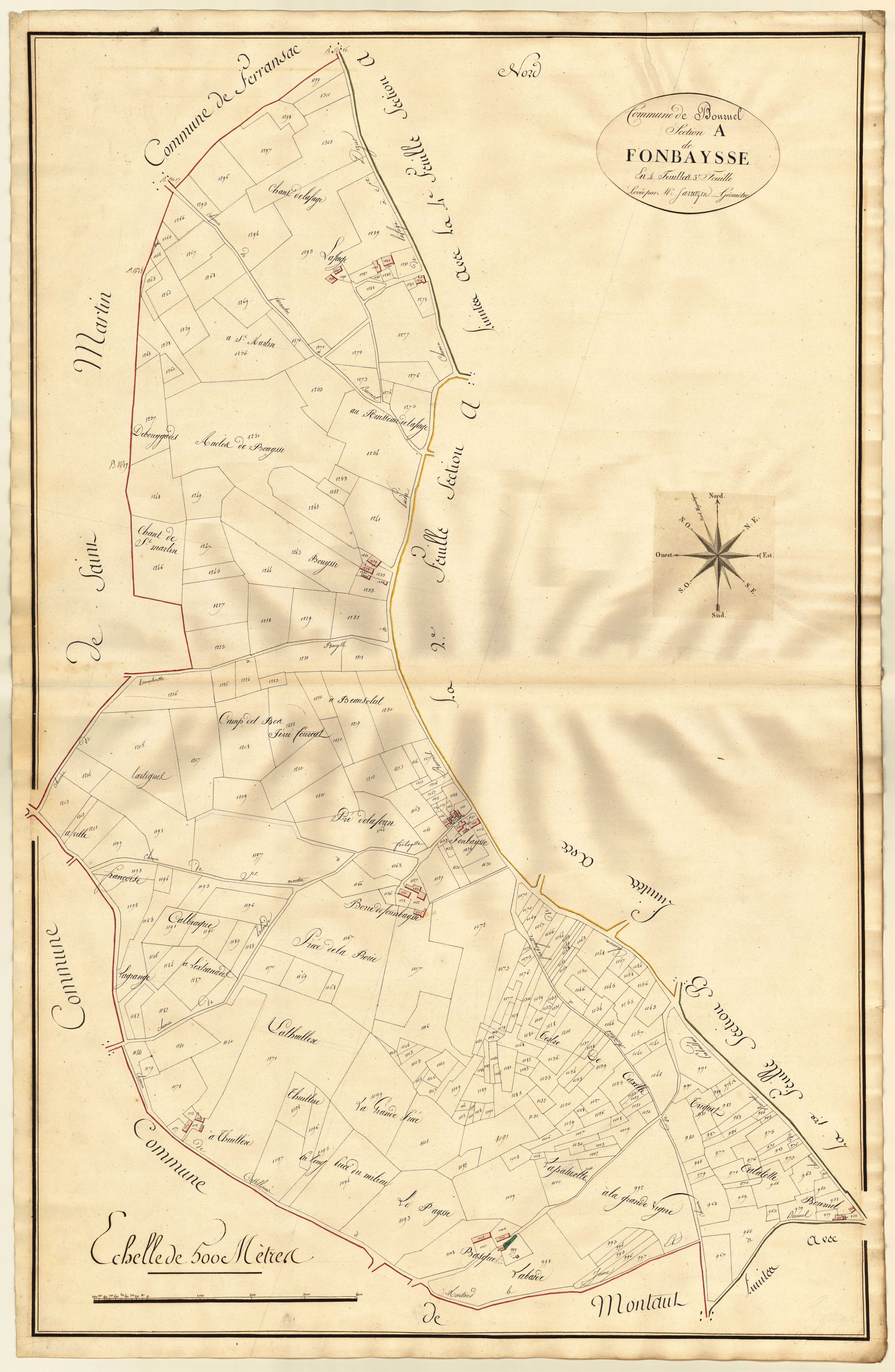 Plan primitif, atlas-A3 Fonbaysse, Bournel