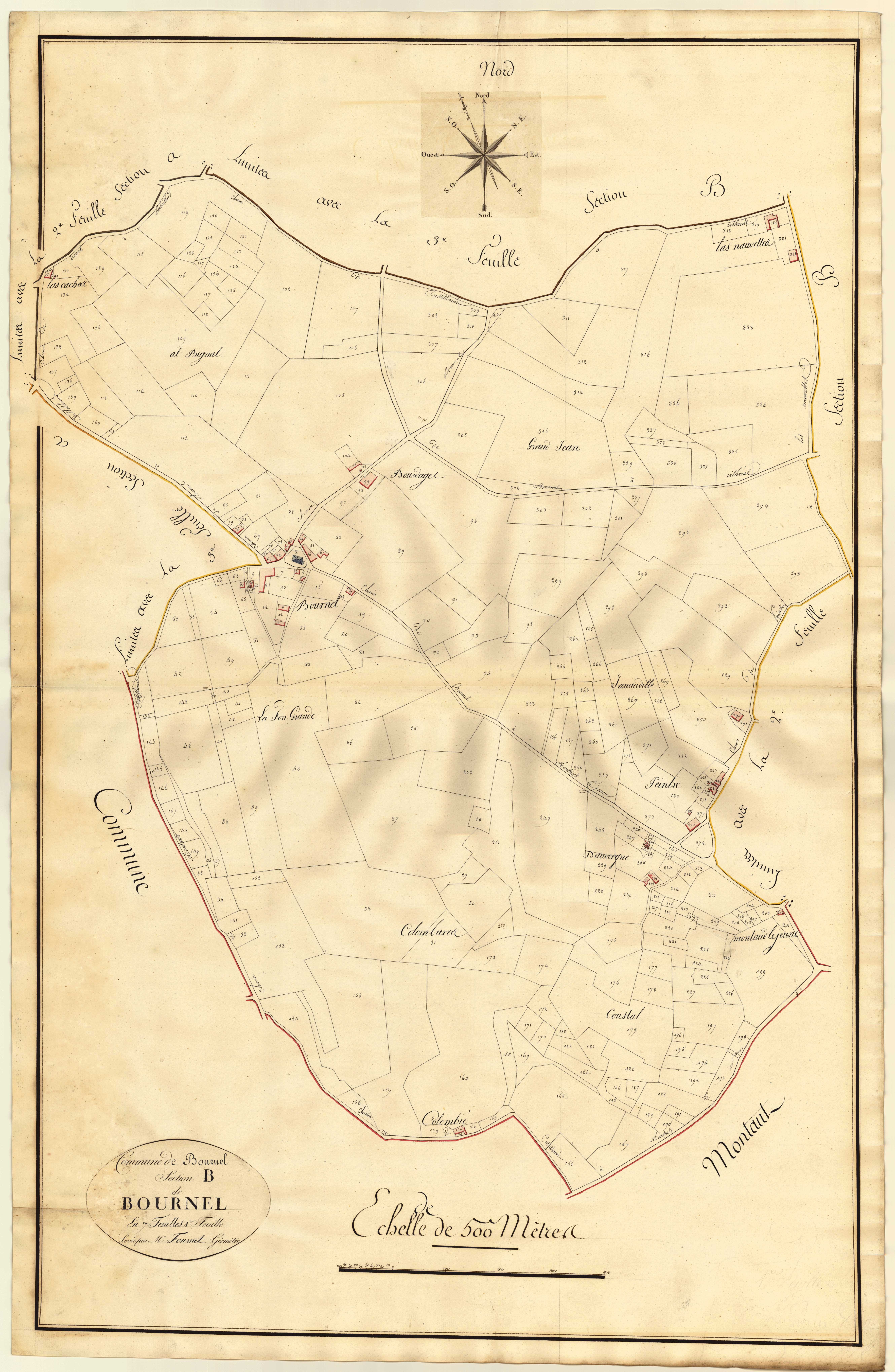 Plan primitif, atlas-B1 Bournel, Bournel