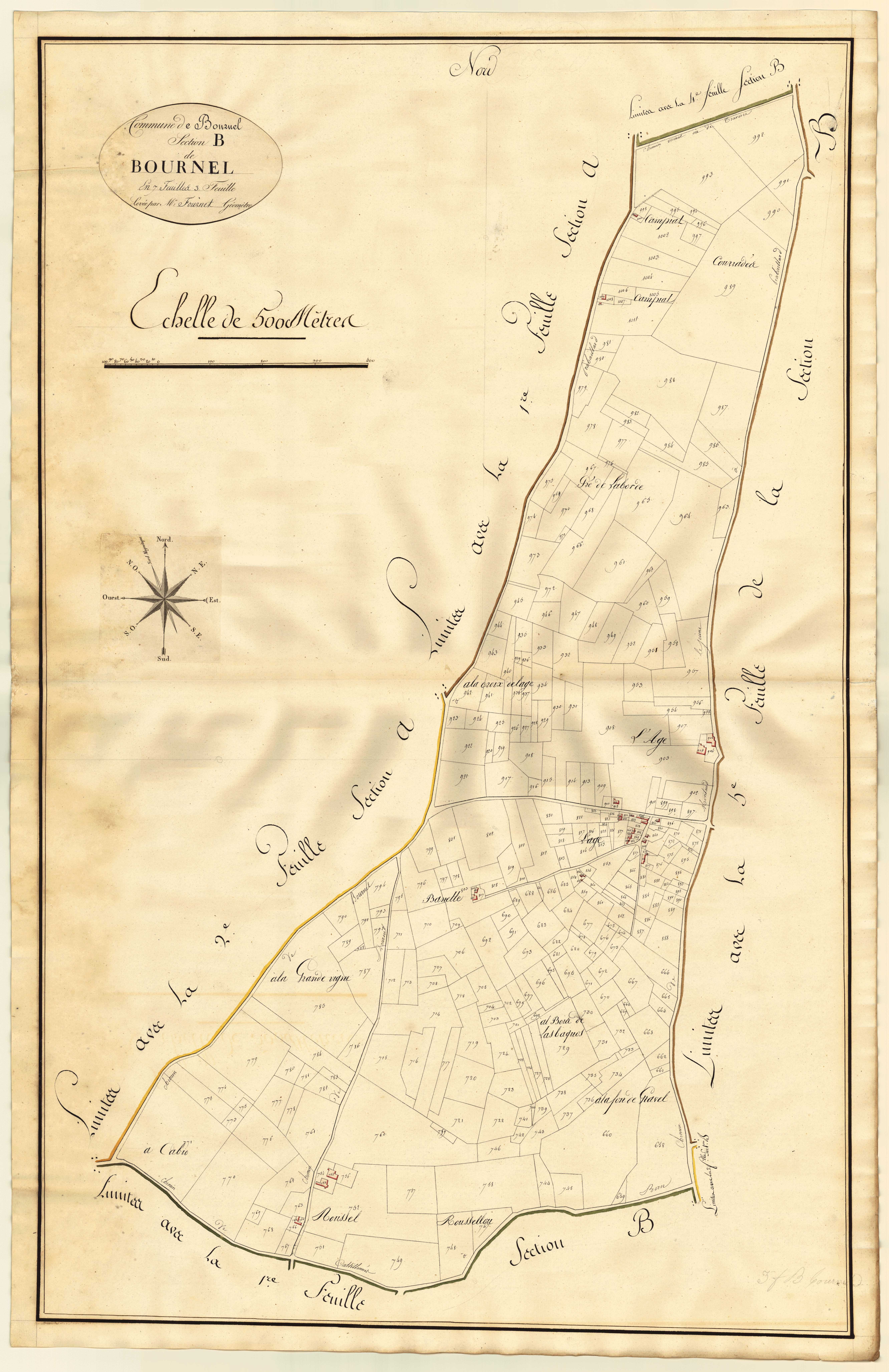 Plan primitif, atlas-B3 Bournel, Bournel