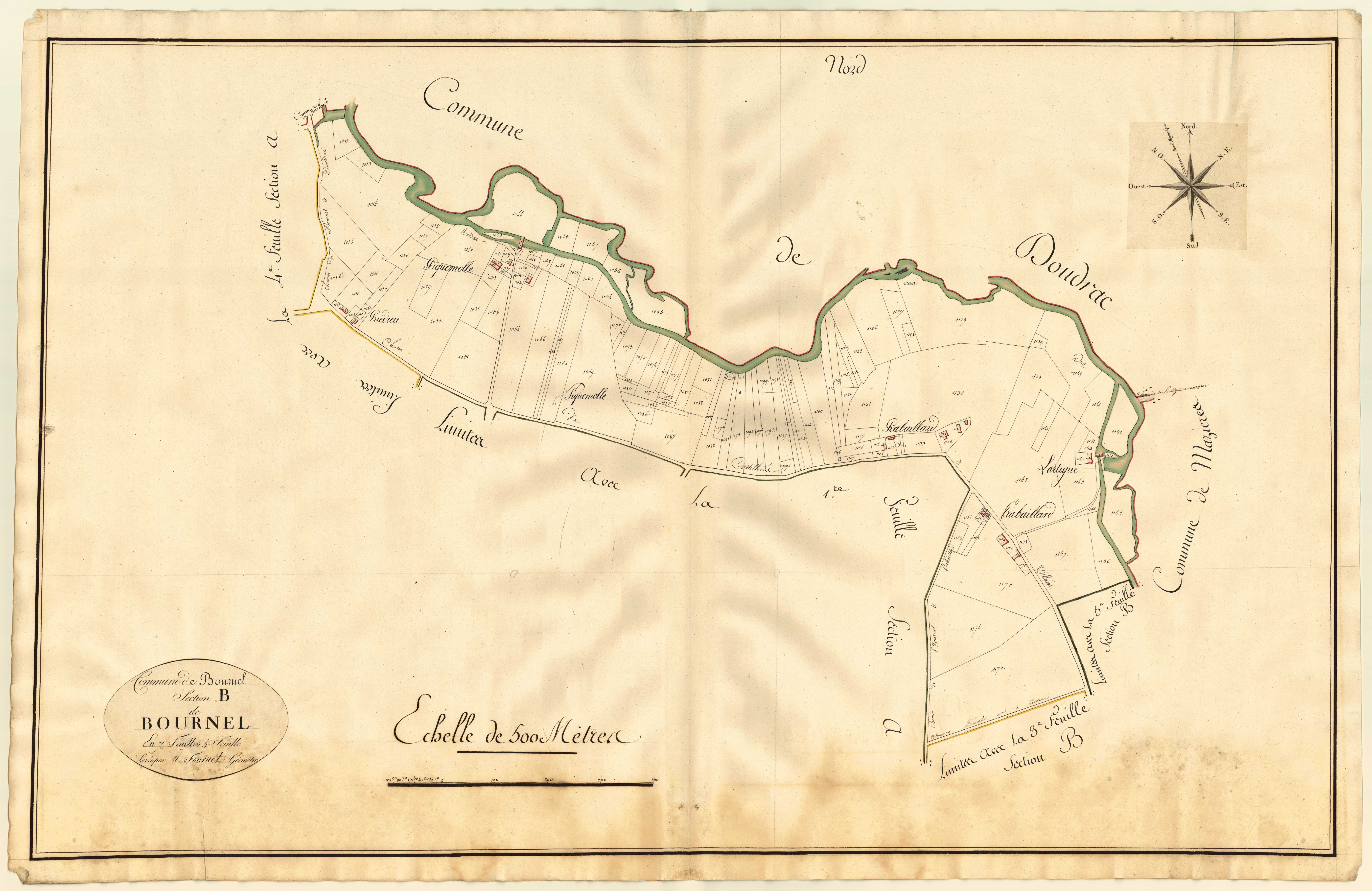 Plan primitif, atlas-B4 Bournel, Bournel