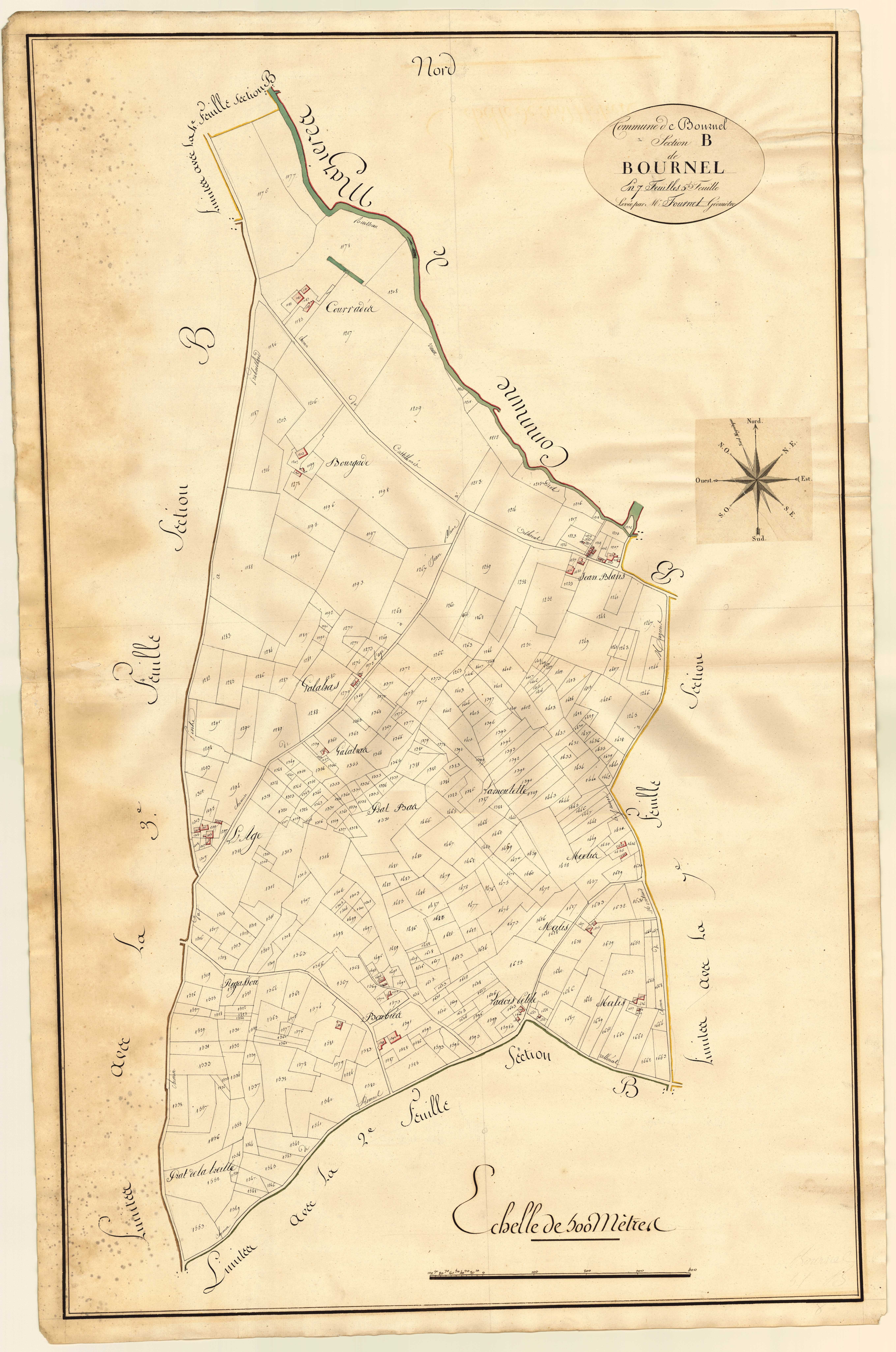 Plan primitif, atlas-B5 Bournel, Bournel