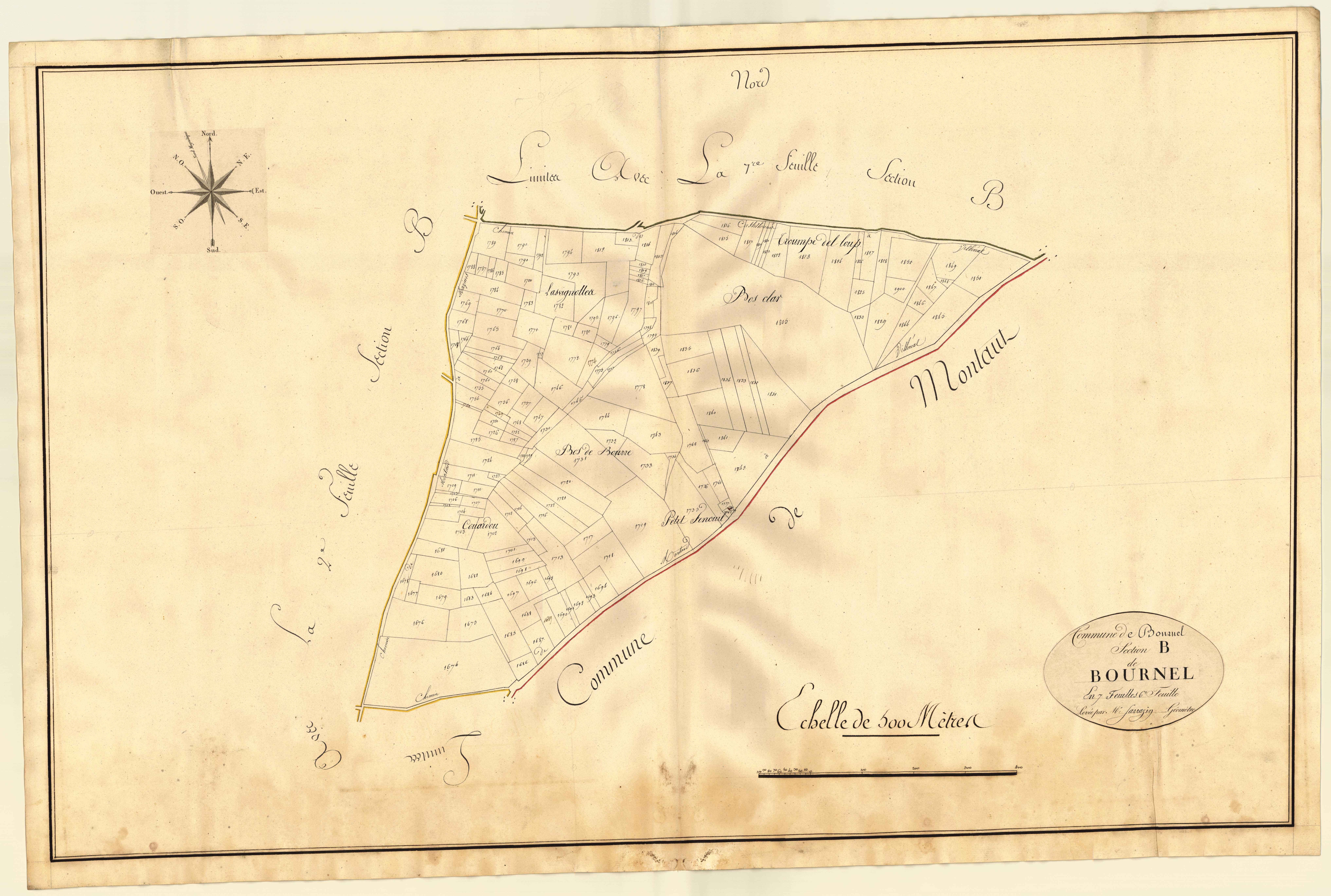 Plan primitif, atlas-B6 Bournel, Bournel