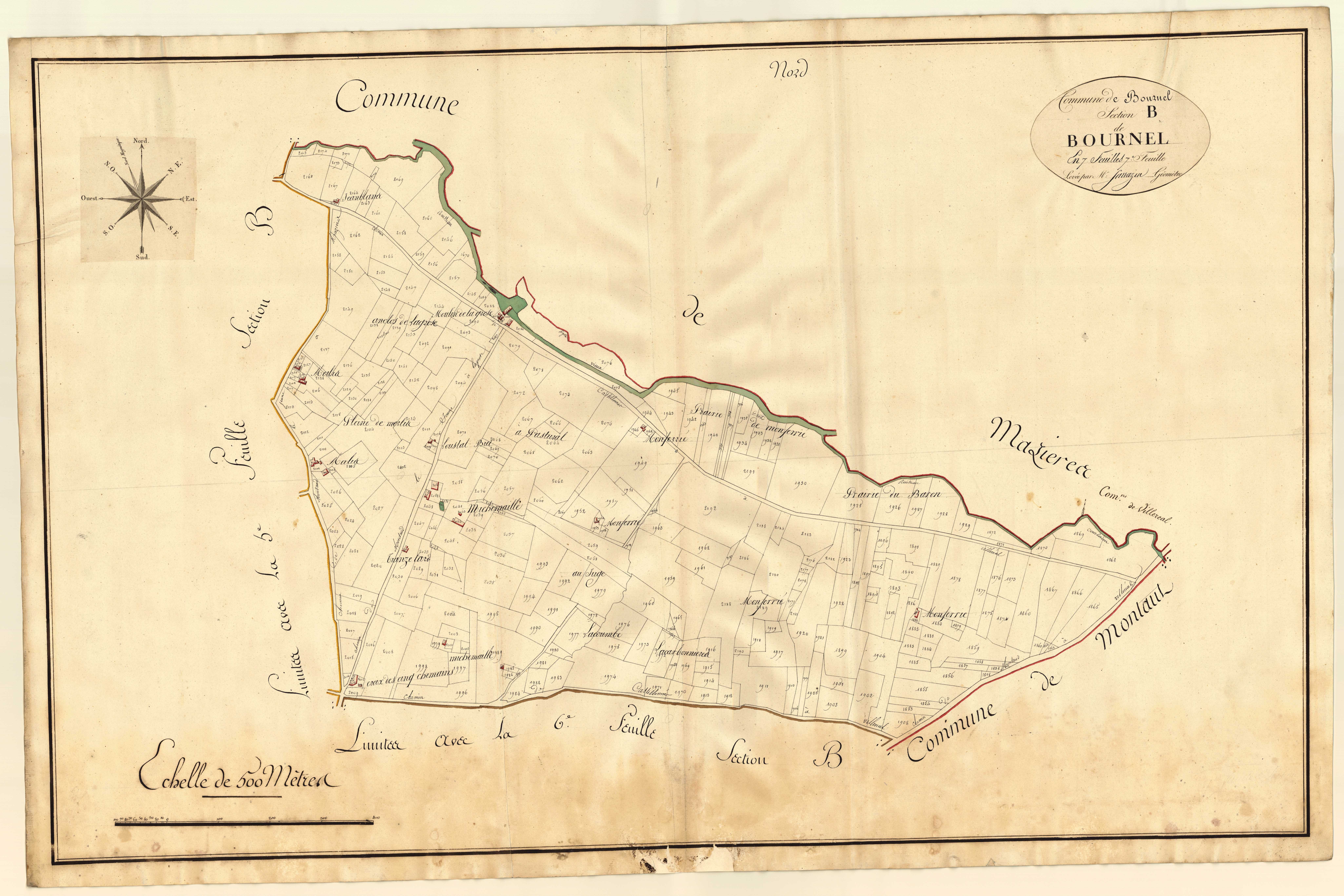 Plan primitif, atlas-B7 Bournel, Bournel