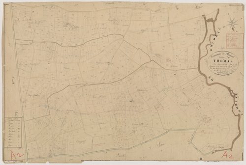 Plan napoléonien, feuille préparatoire-A2 Thomas, Bournel