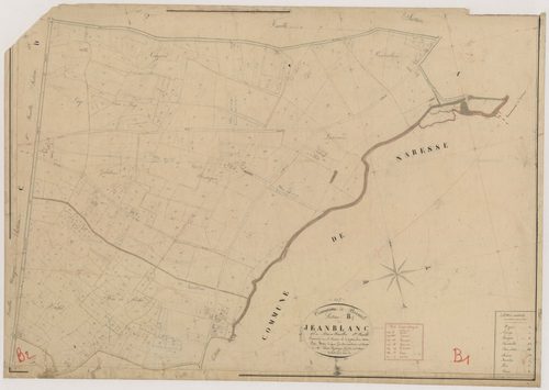 Plan napoléonien, feuille préparatoire-B1 Jeanblanc, Bournel